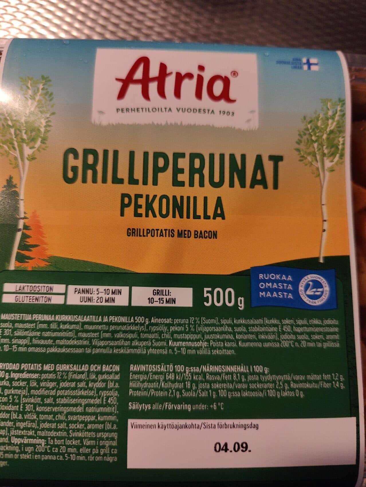 Atria Grilliperunat Pekonilla packshot