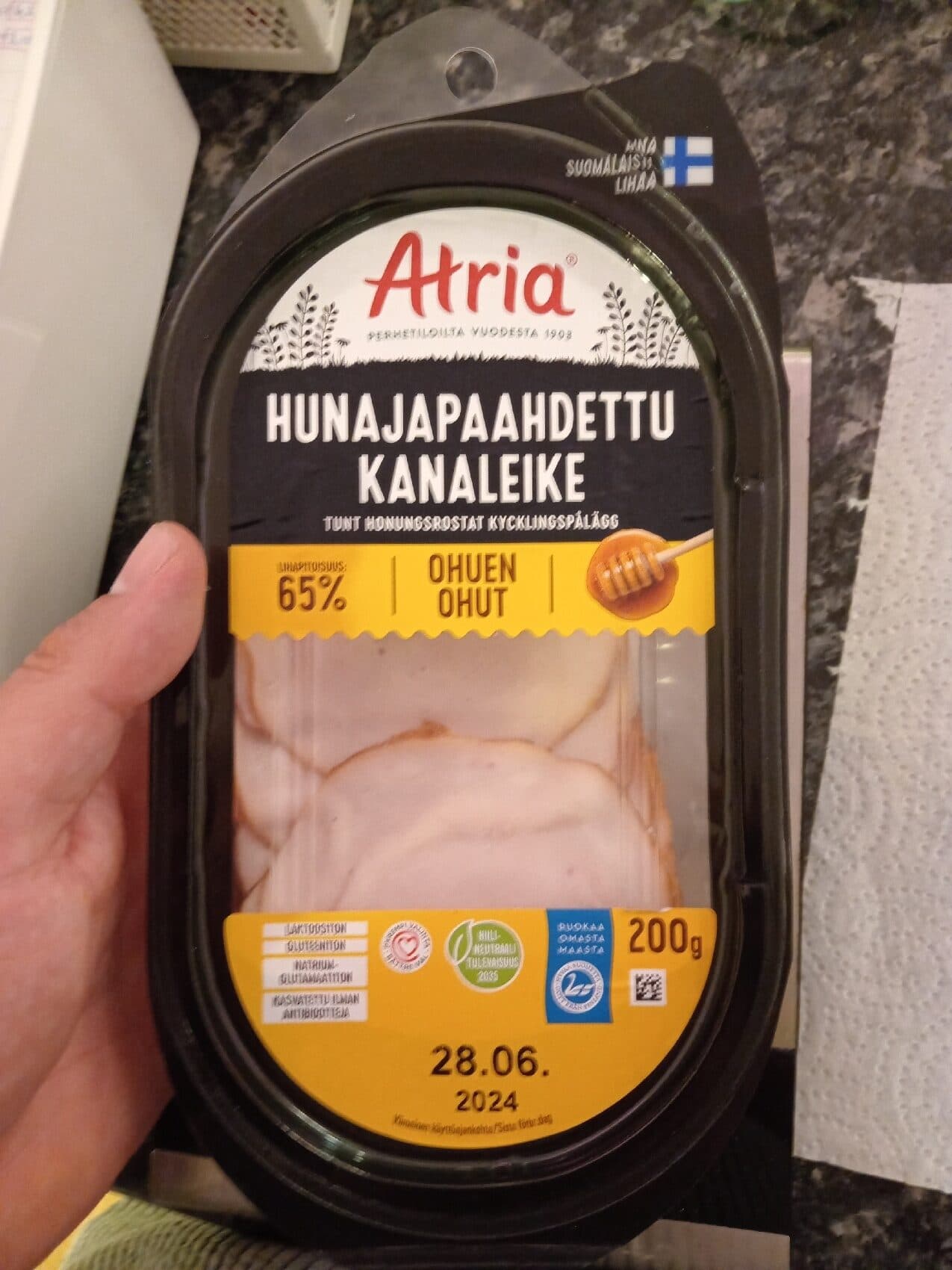 Atria Hunajapaahdettu kanaleike packshot