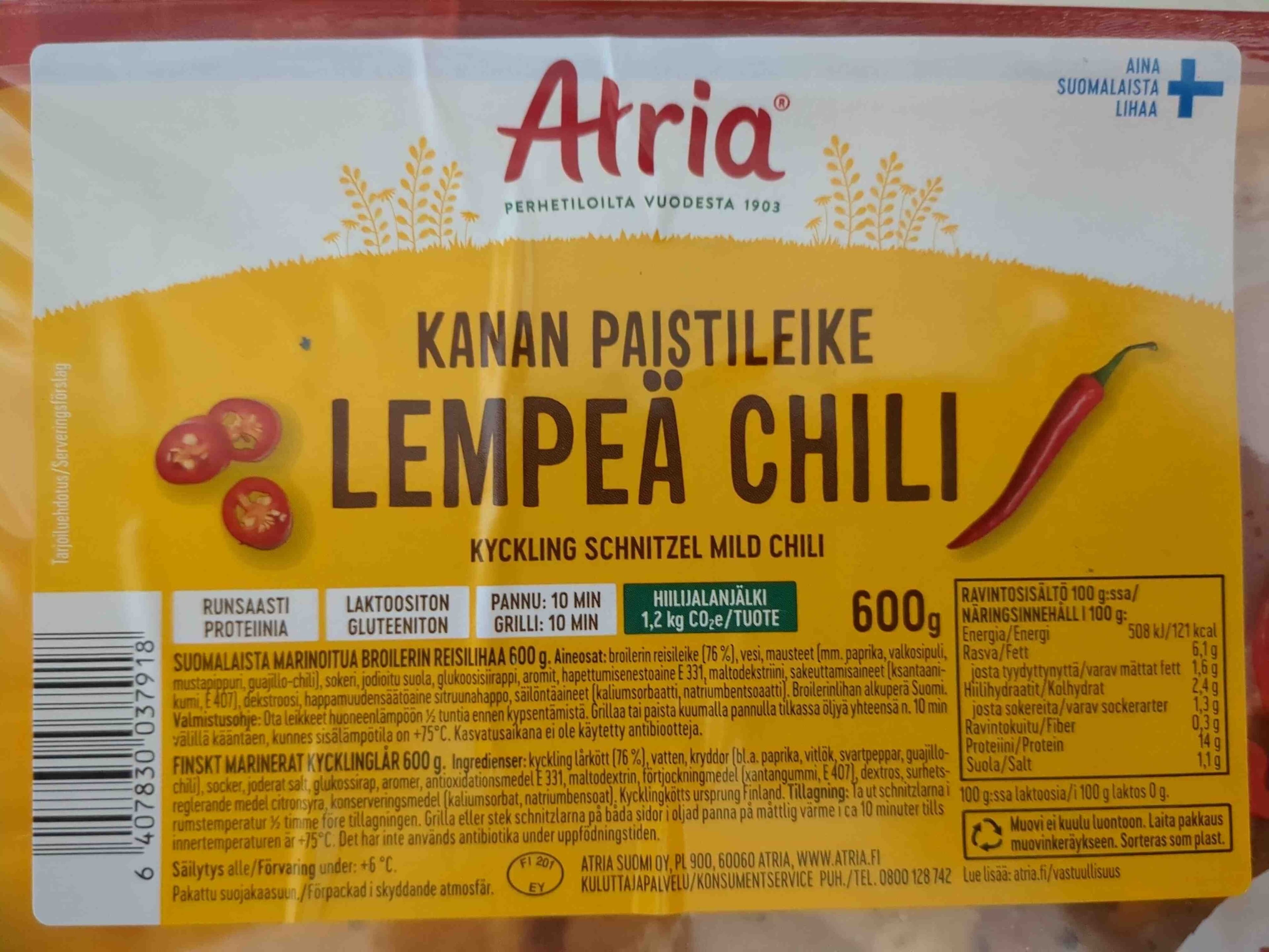 Atria Kanan paistileike lempeä chili packshot