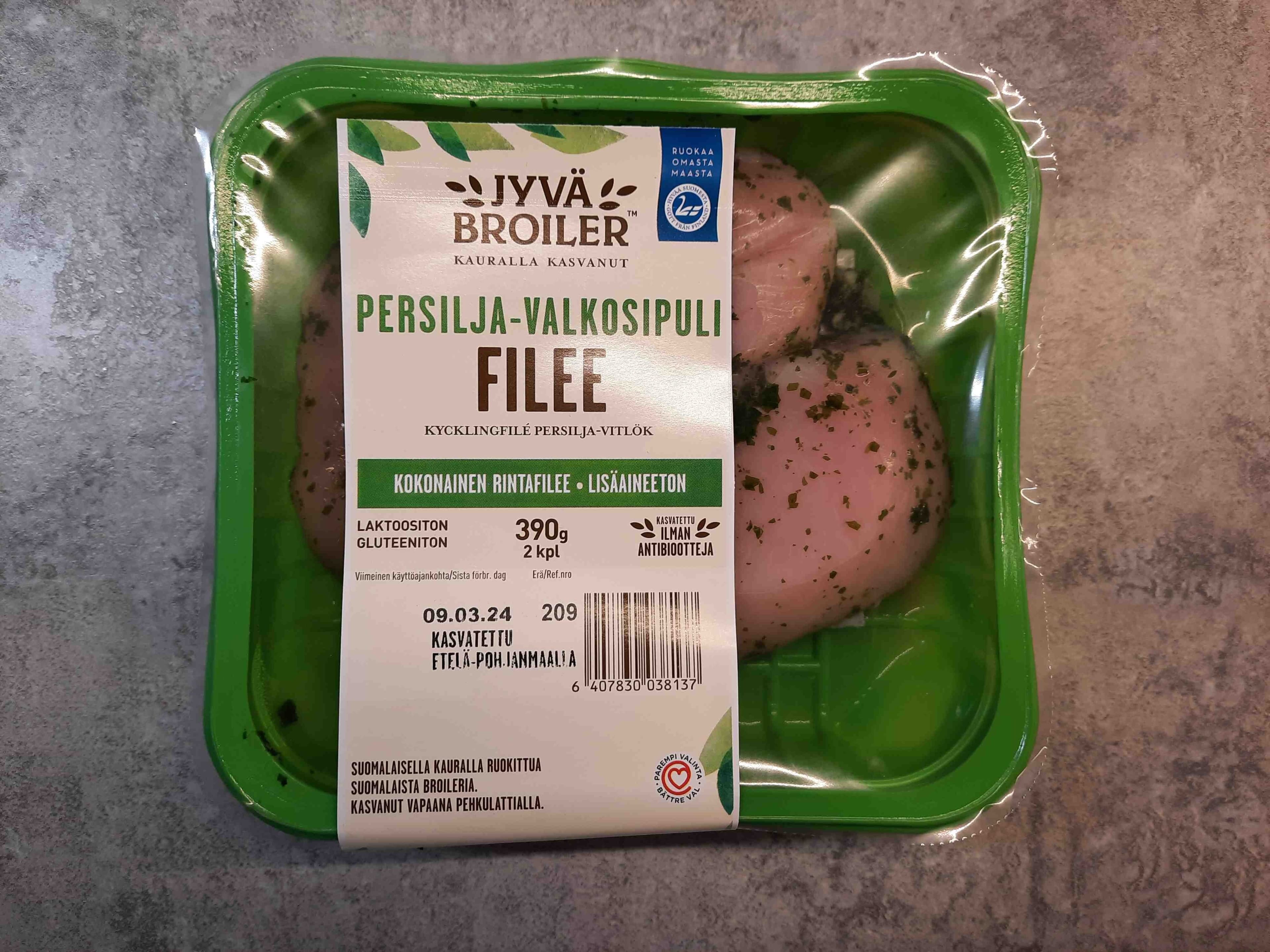 Jyvä broiler Persilja-valkosipuli filee packshot