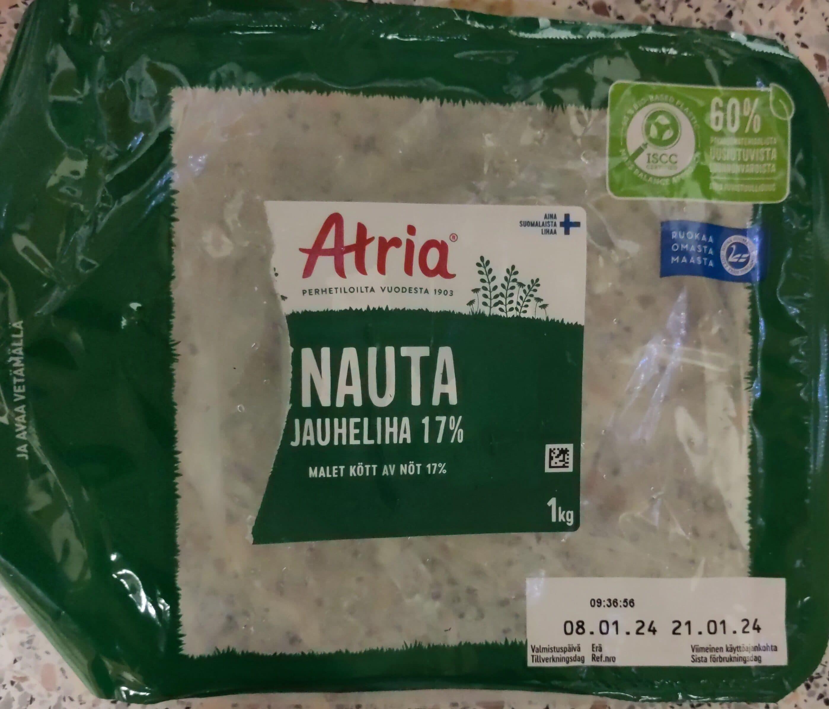 Atria Nauta jauheliha 17% packshot