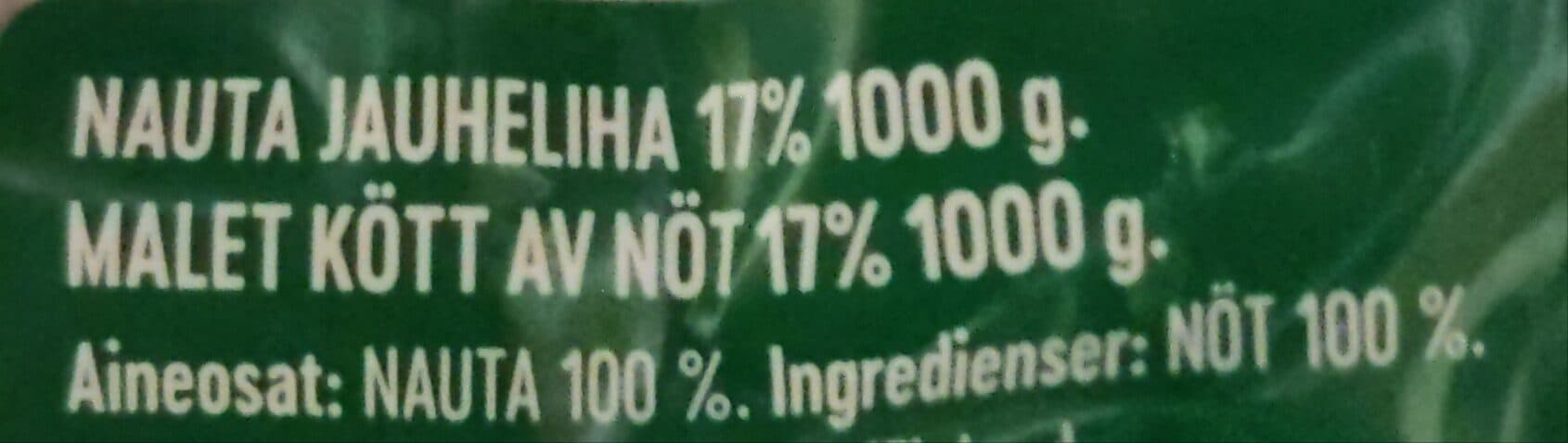 Atria Nauta jauheliha 17% packshot