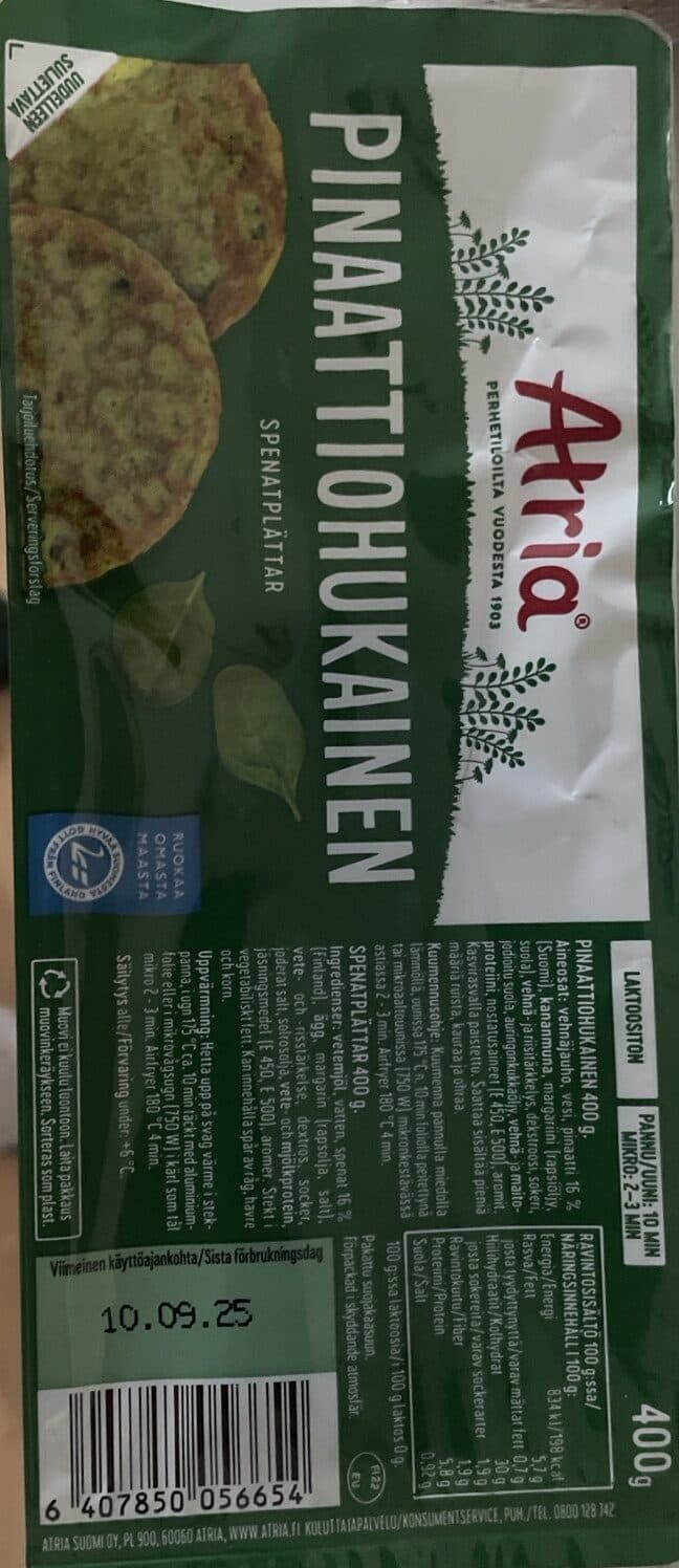 Atria Pinaattiohukainen packshot