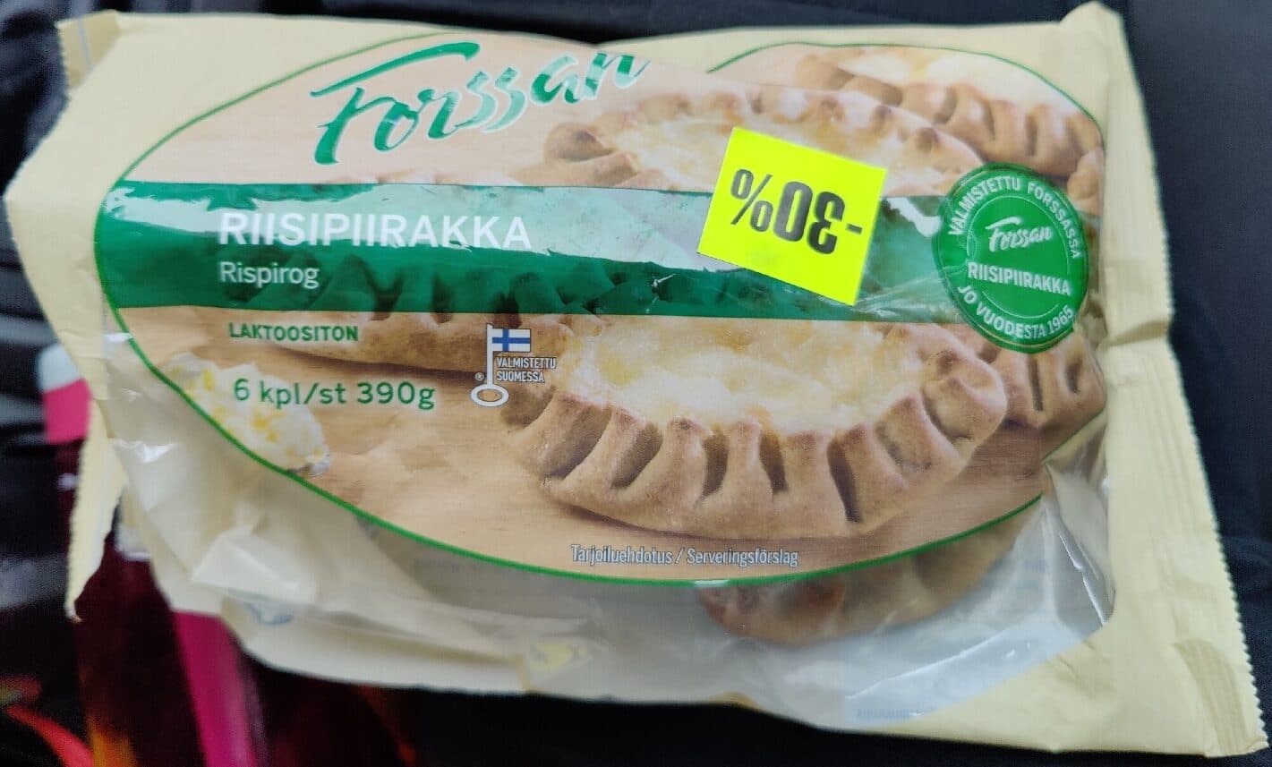Forssan Riisipiirakka packshot