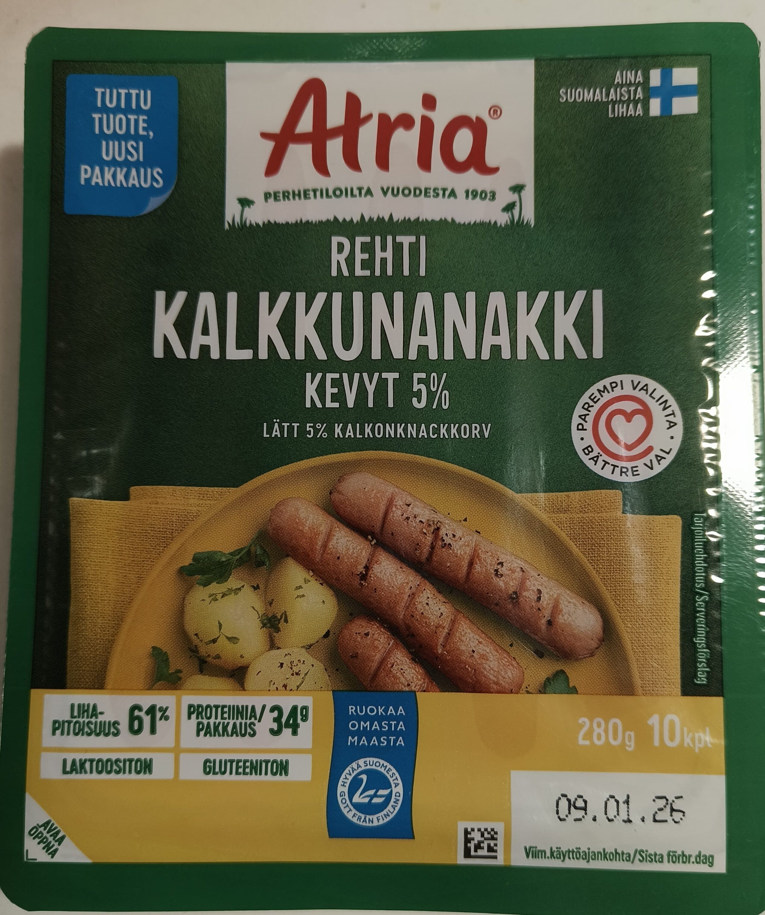 Atria Rehti Kalkkunanakki kevyt packshot