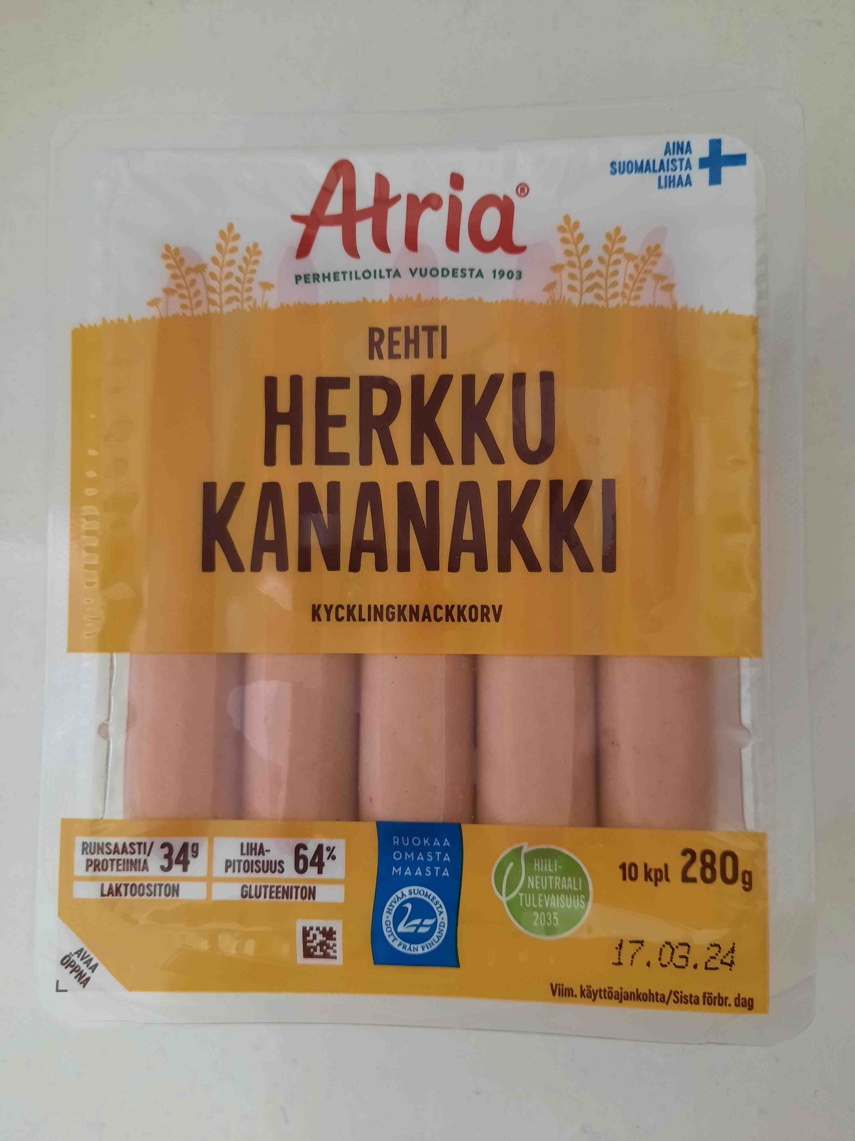 Atria Rehti Herkku kananakki packshot