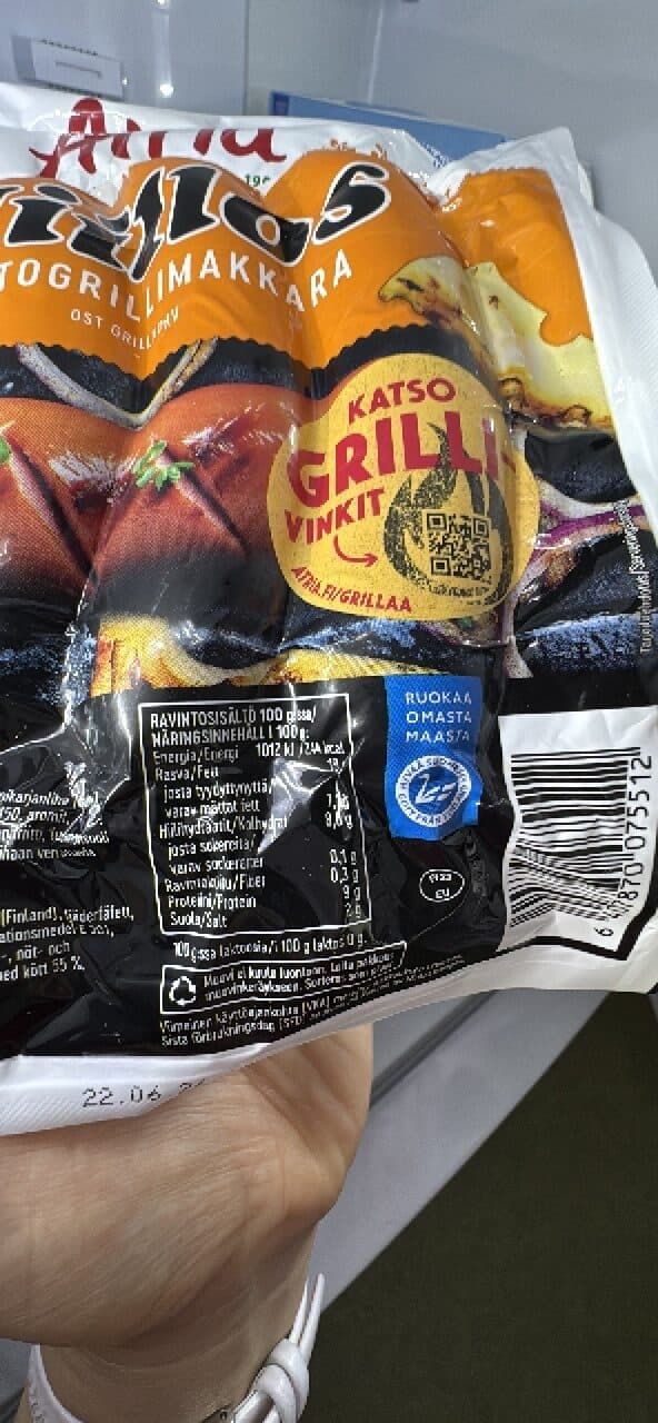 Atria Juustogrillimakkara packshot