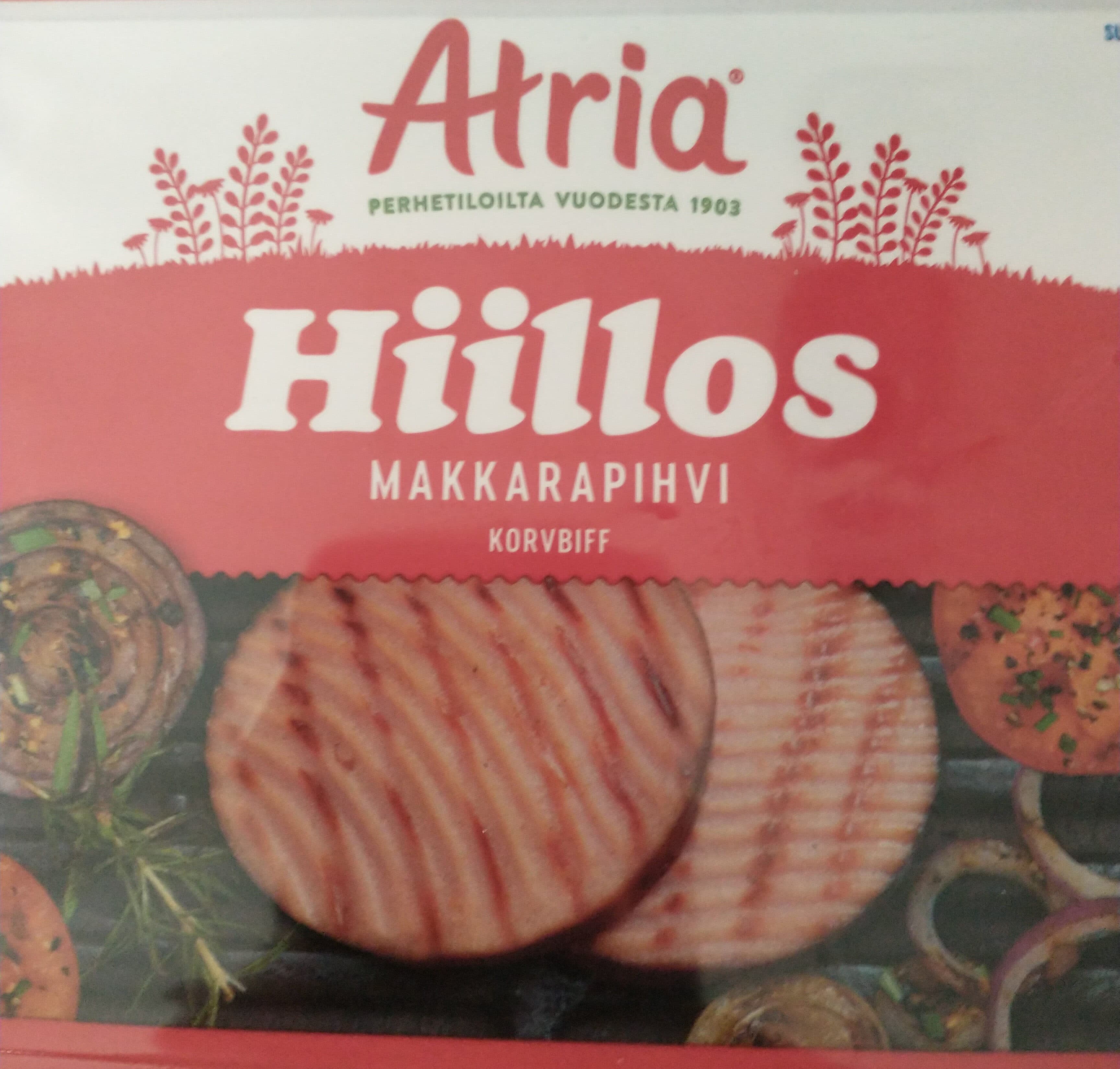 Atria Hiillos makkarapihvi packshot