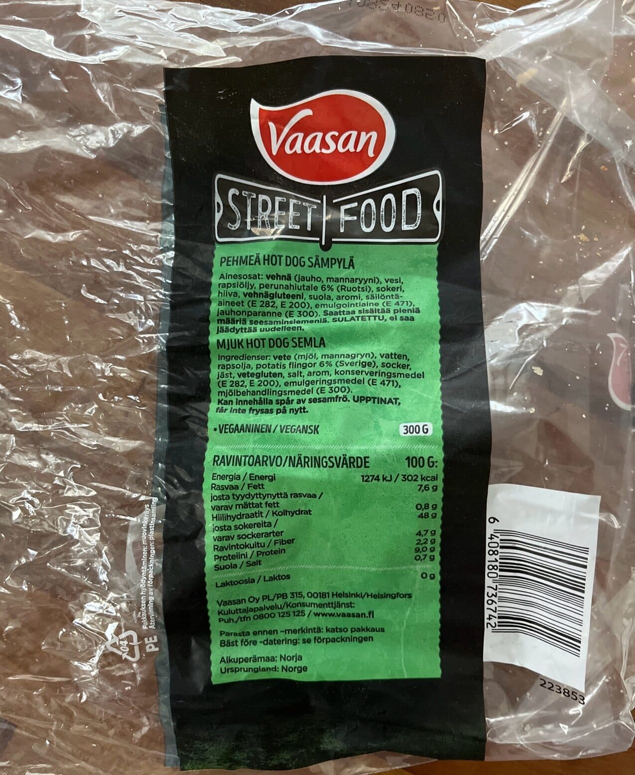 Vaasan Street Food Pehmeä Hot Dog Sämpylä packshot