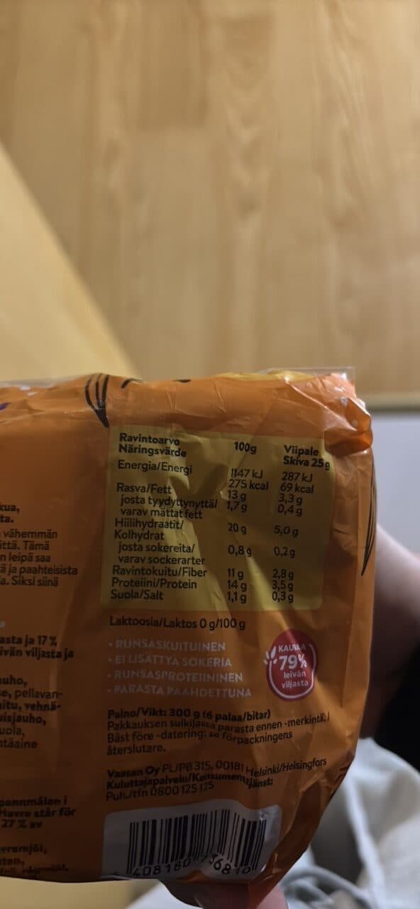 Vaasan FEEL GOOD Minihiilari Kaura packshot