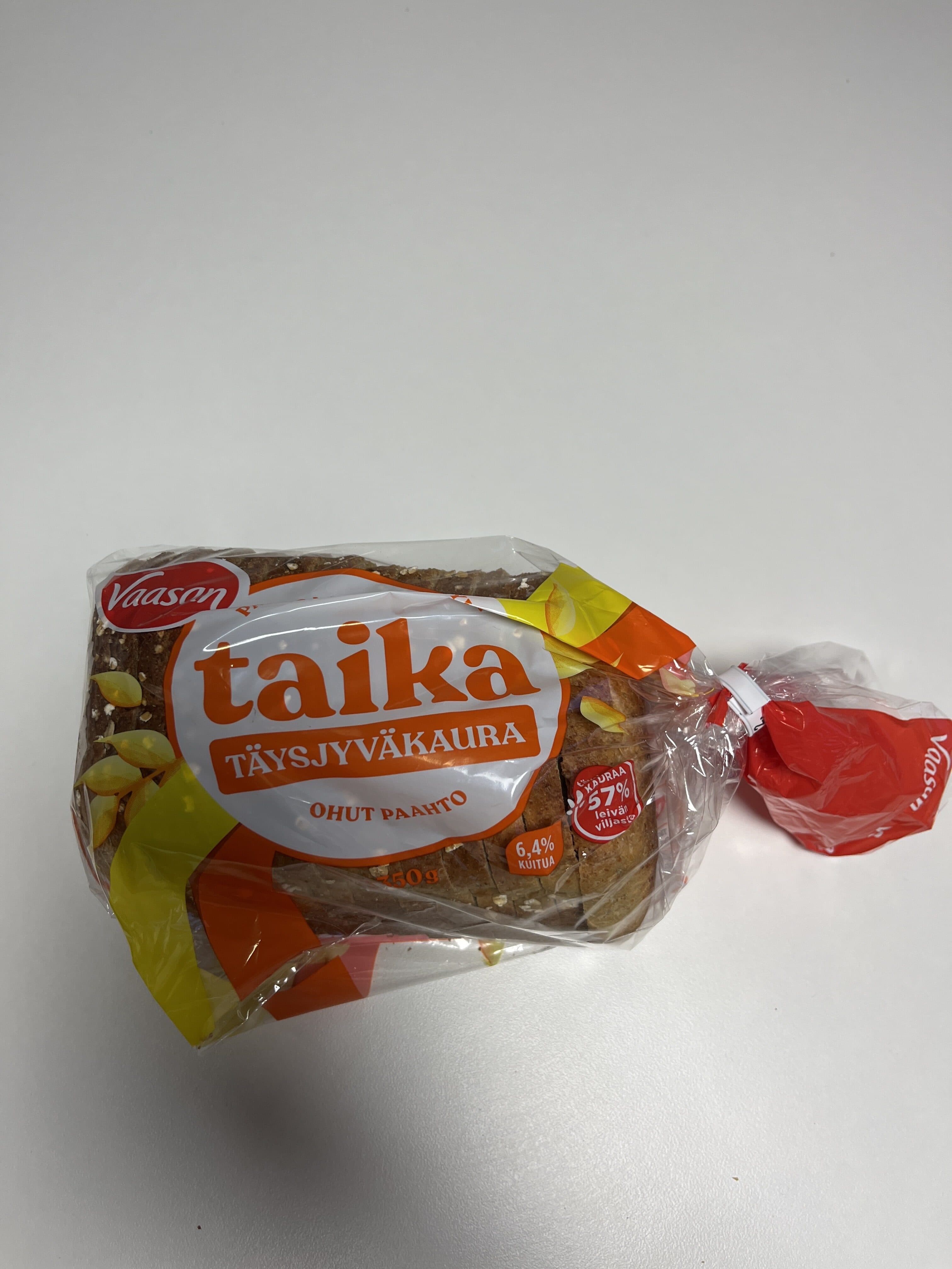 Vaasan Taika täysjyväkaura ohut paahto packshot