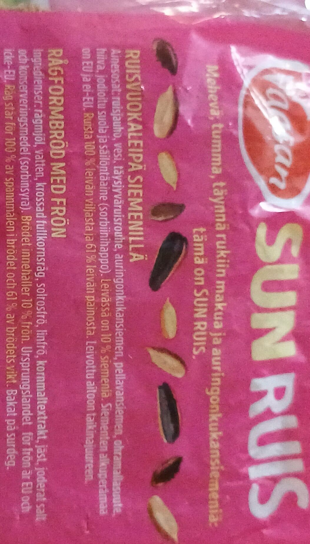 Vaasan Sun ruis packshot