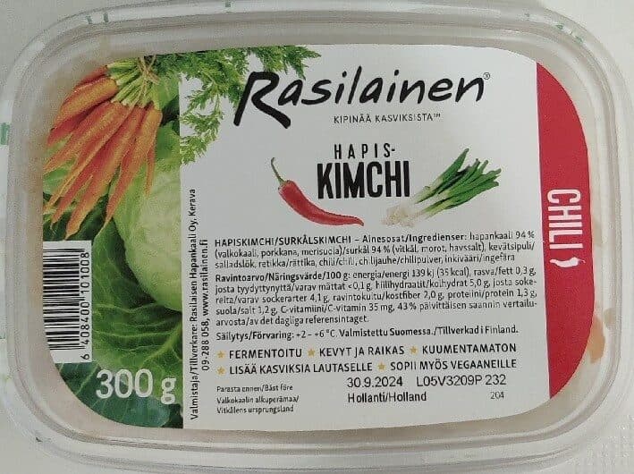 Rasilainen Hapiskimchi packshot
