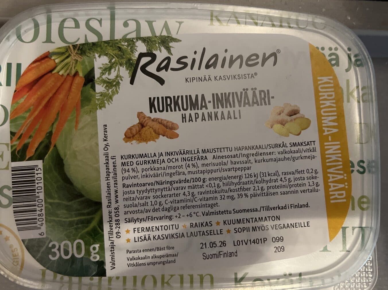 Rasilainen Hapankaali (Kurkuma-Inkivääri) packshot