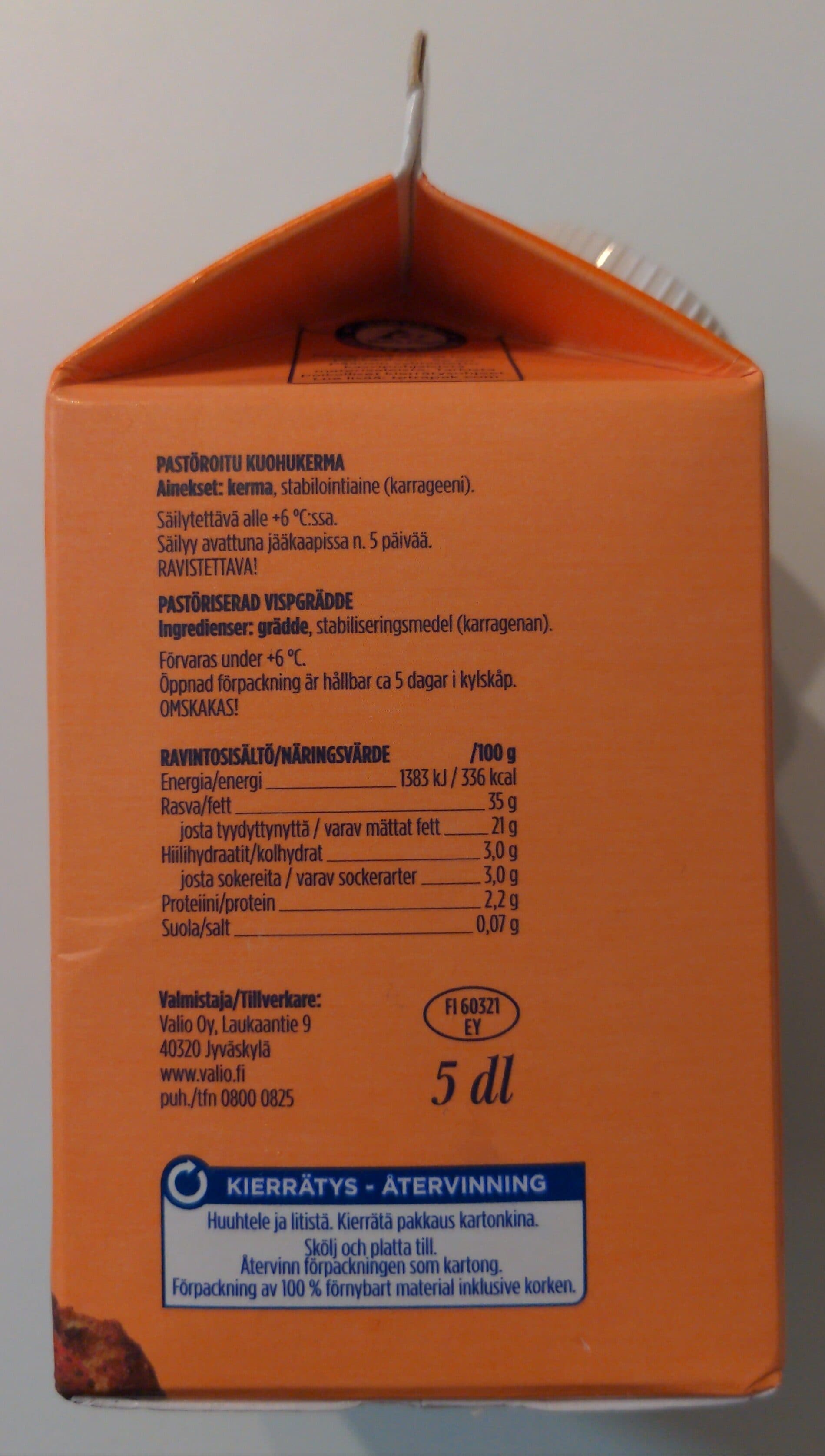 Valio Kuohukerma packshot