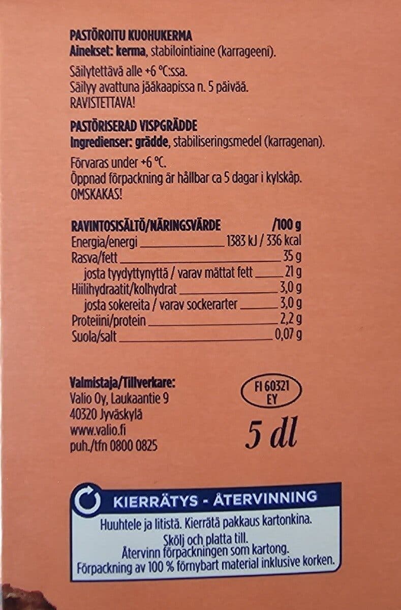 Valio Kuohukerma packshot