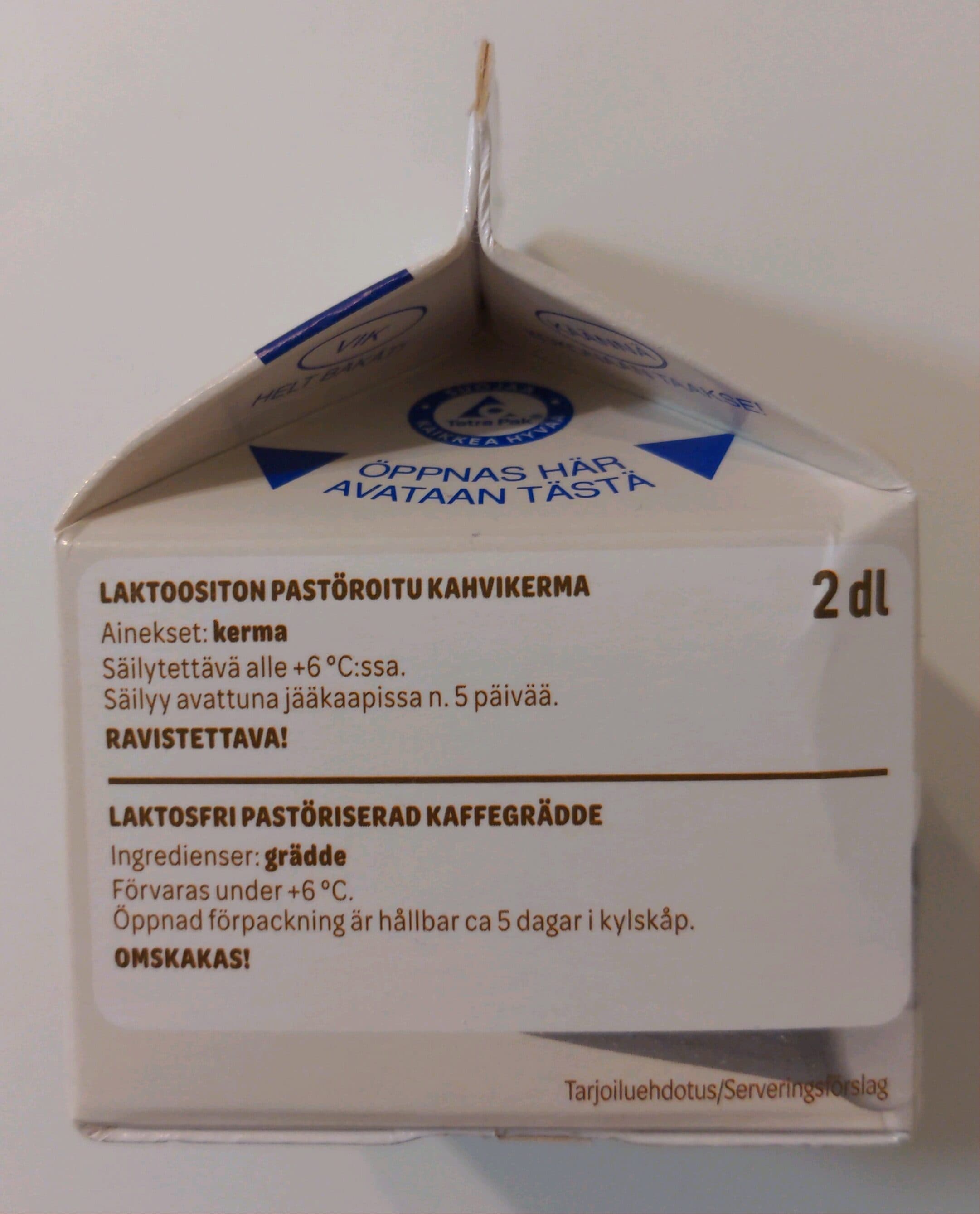 Valio Kahvikerma packshot