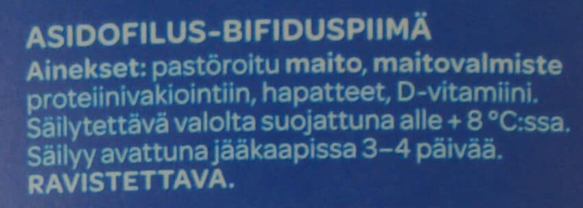 Valio Täyteläinen piimä asidofilus bifidus packshot