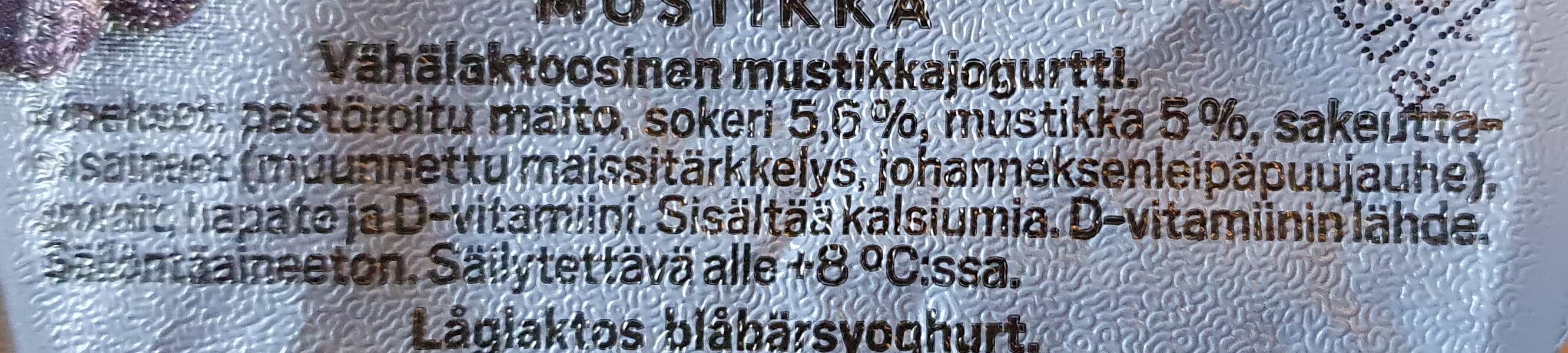 Valio Valiojogurtti Mustikka packshot