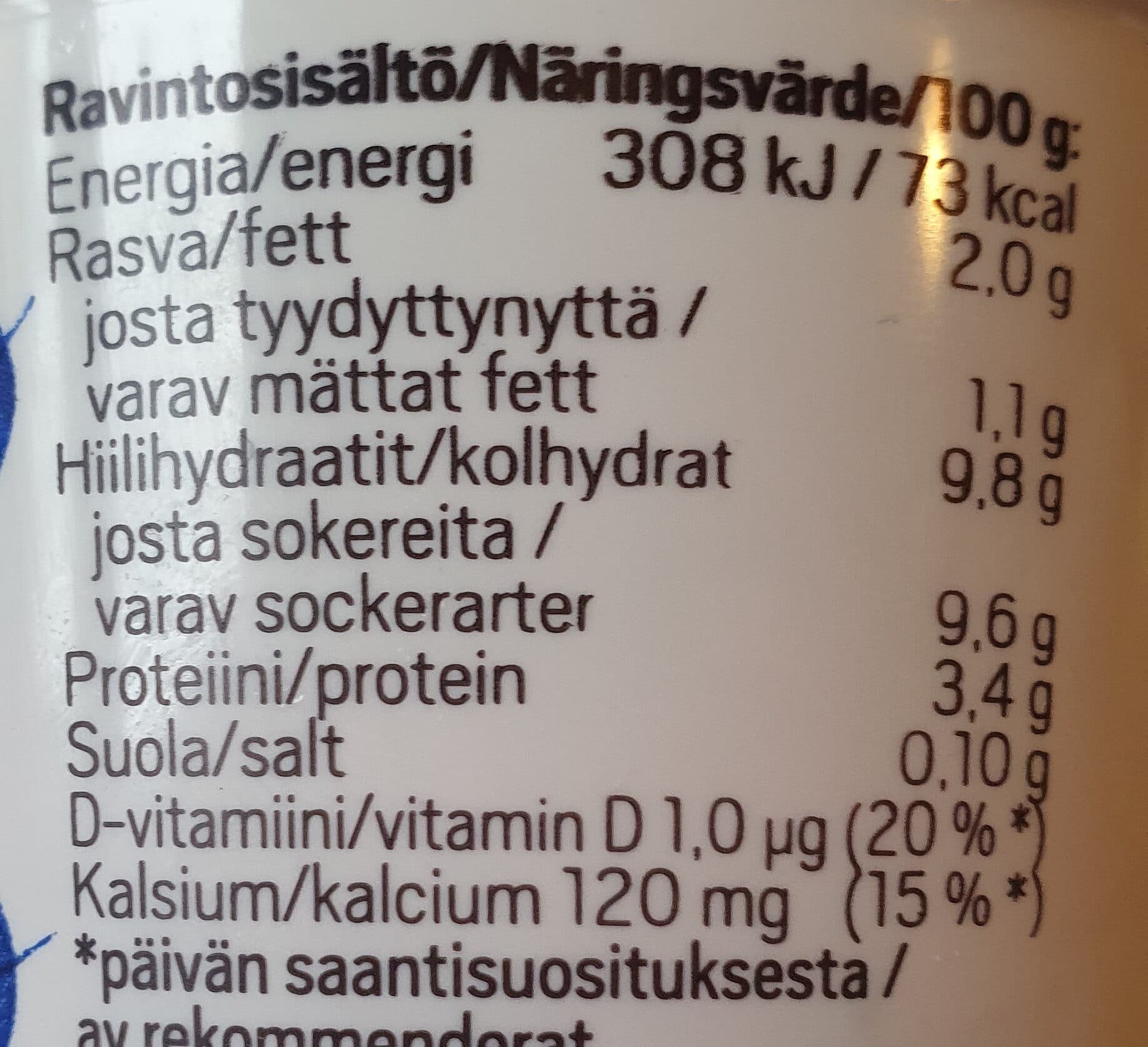 Valio Valiojogurtti Mustikka packshot