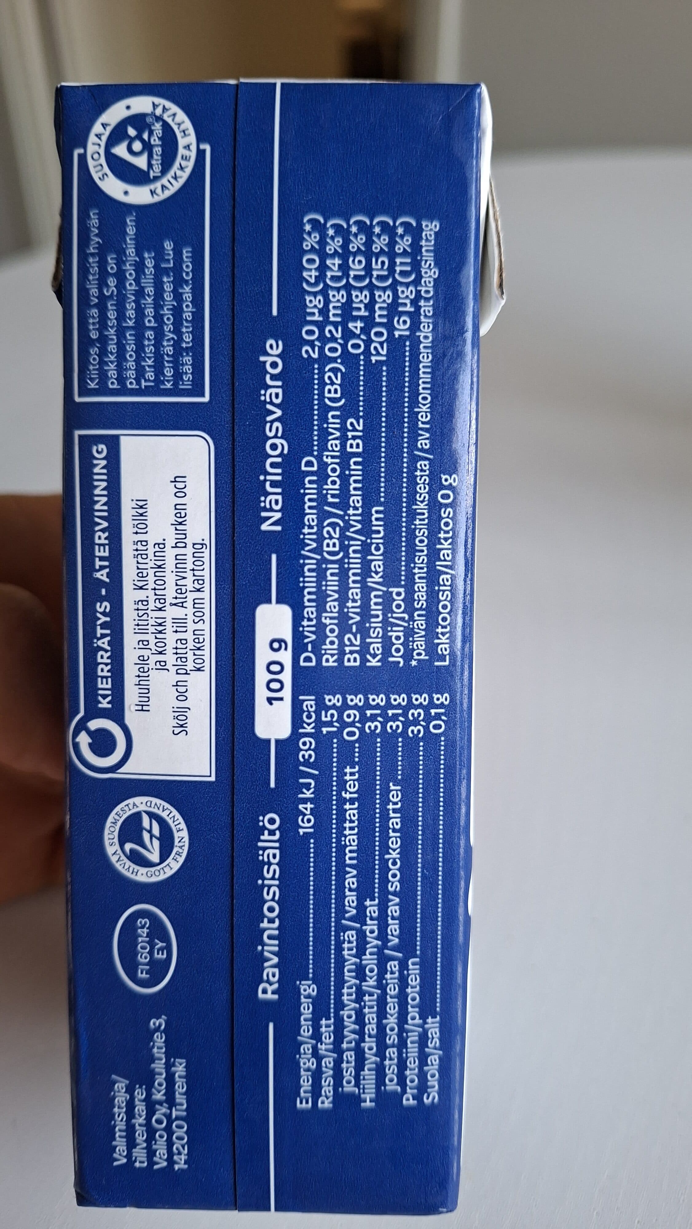 Valio Eila - Laktoositon Kevytmaito-juoma packshot