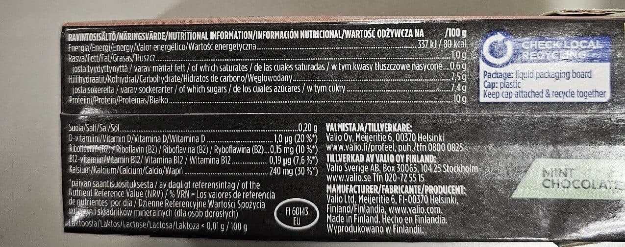 valio Profeel Proteiinijuoma Minttukaakao packshot