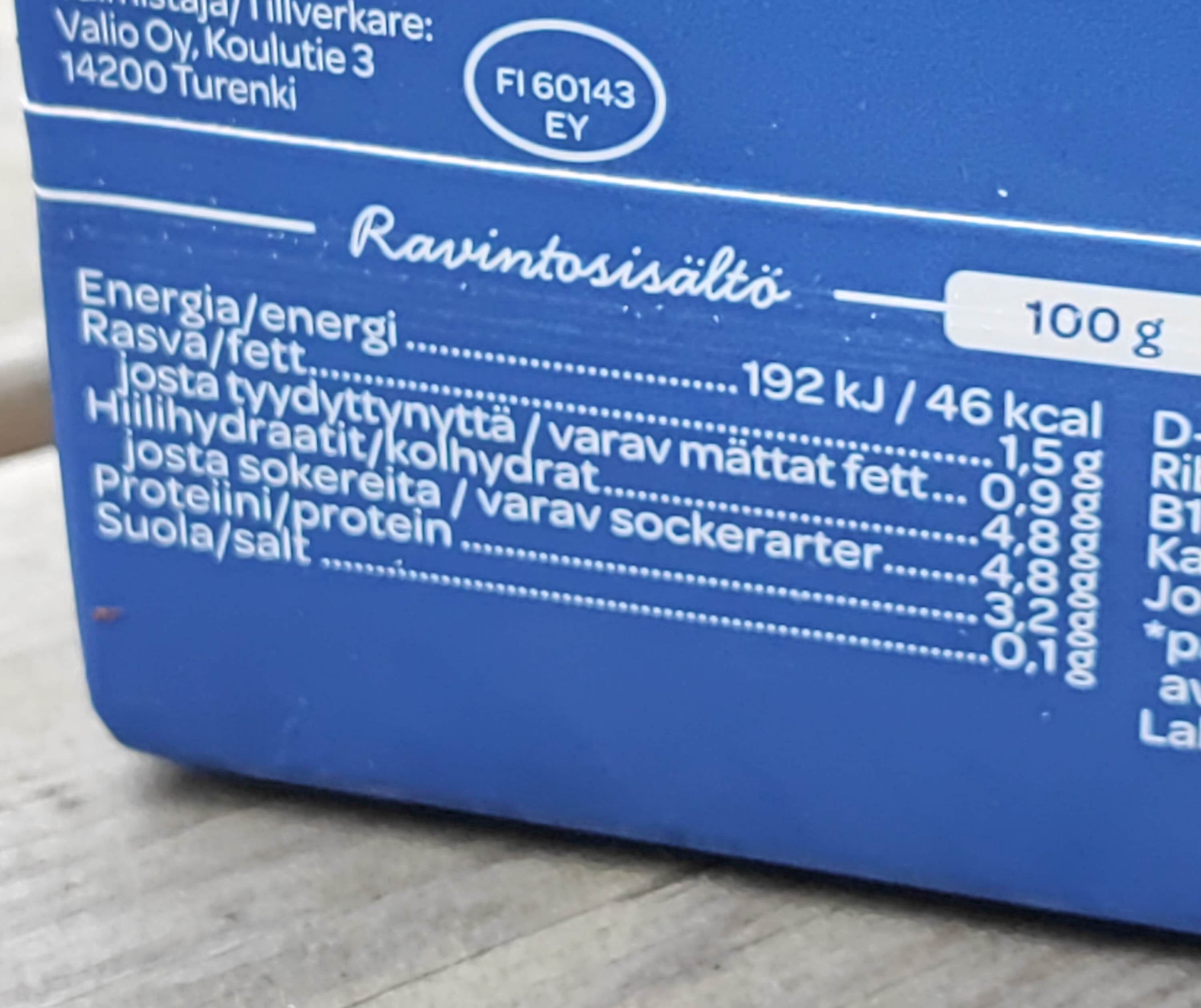 Valio Kevytmaito packshot