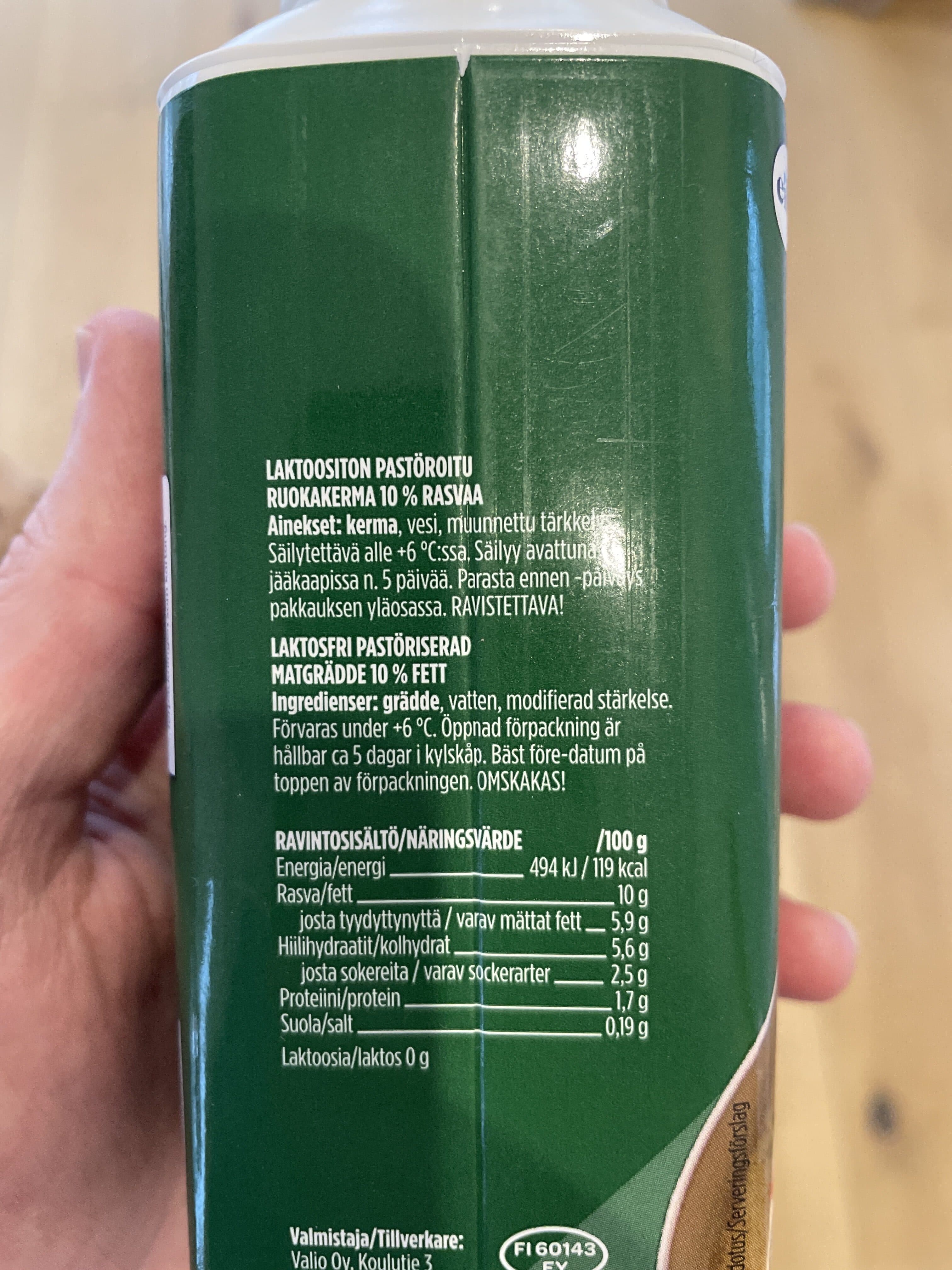 Valio Ruokakerma 10% packshot