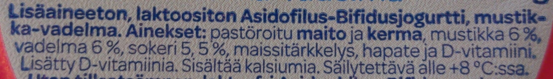 Valio Lisäaineeton jogurtti mustikka-vadelma packshot