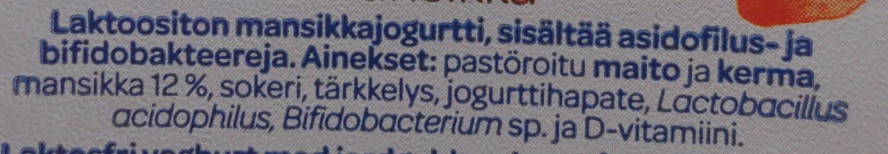 Valio Lisäaineeton jogurtti mansikka packshot