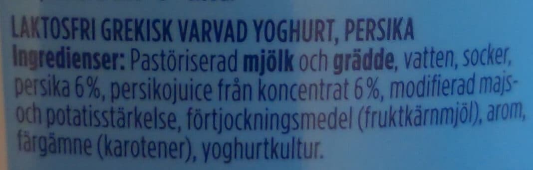 Valio Kreikkalainen jogurtti persikka packshot