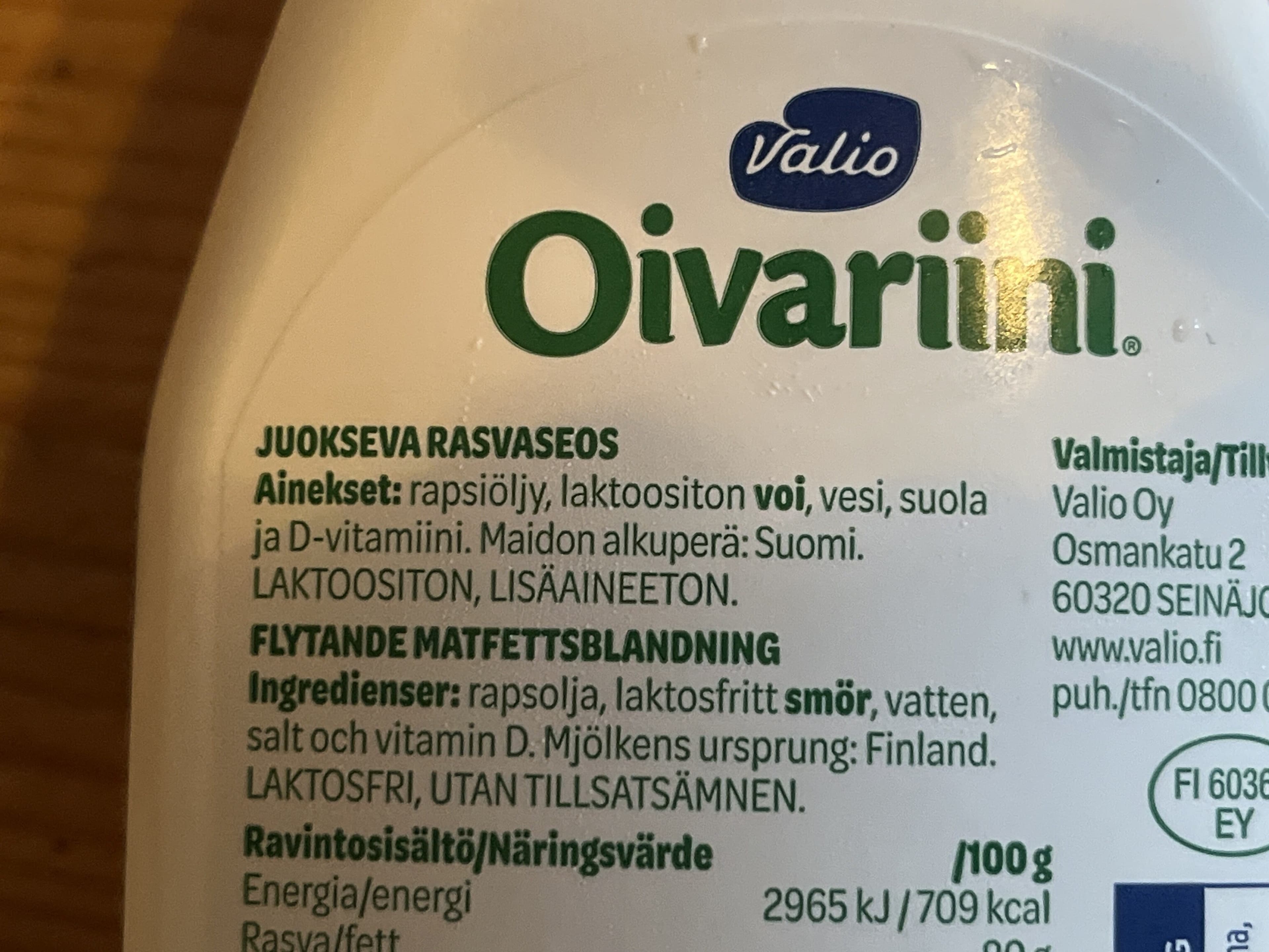 Valio Juokseva Oivariini packshot