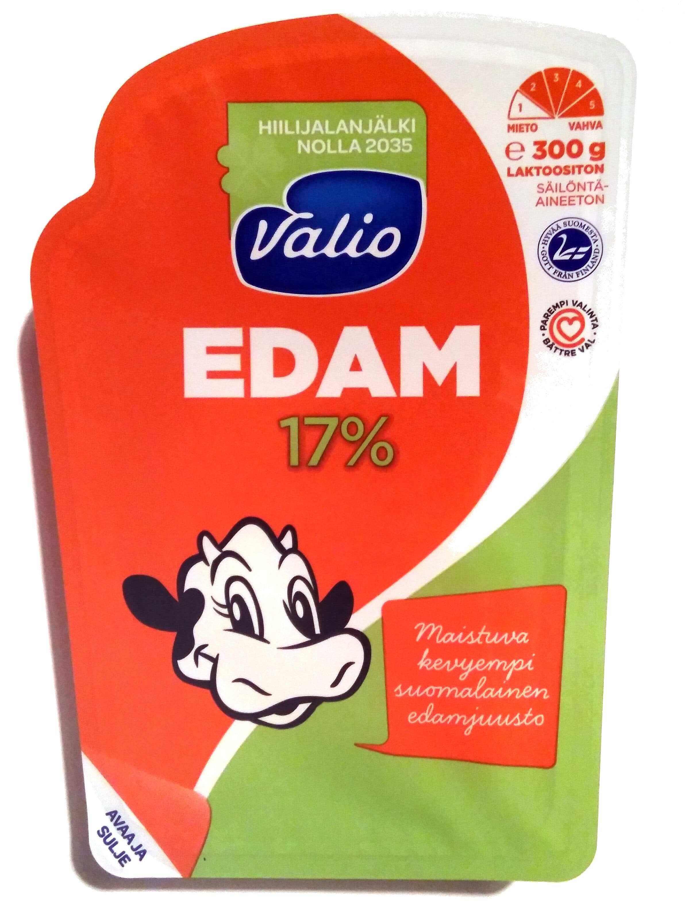 Valio Edam 17% packshot