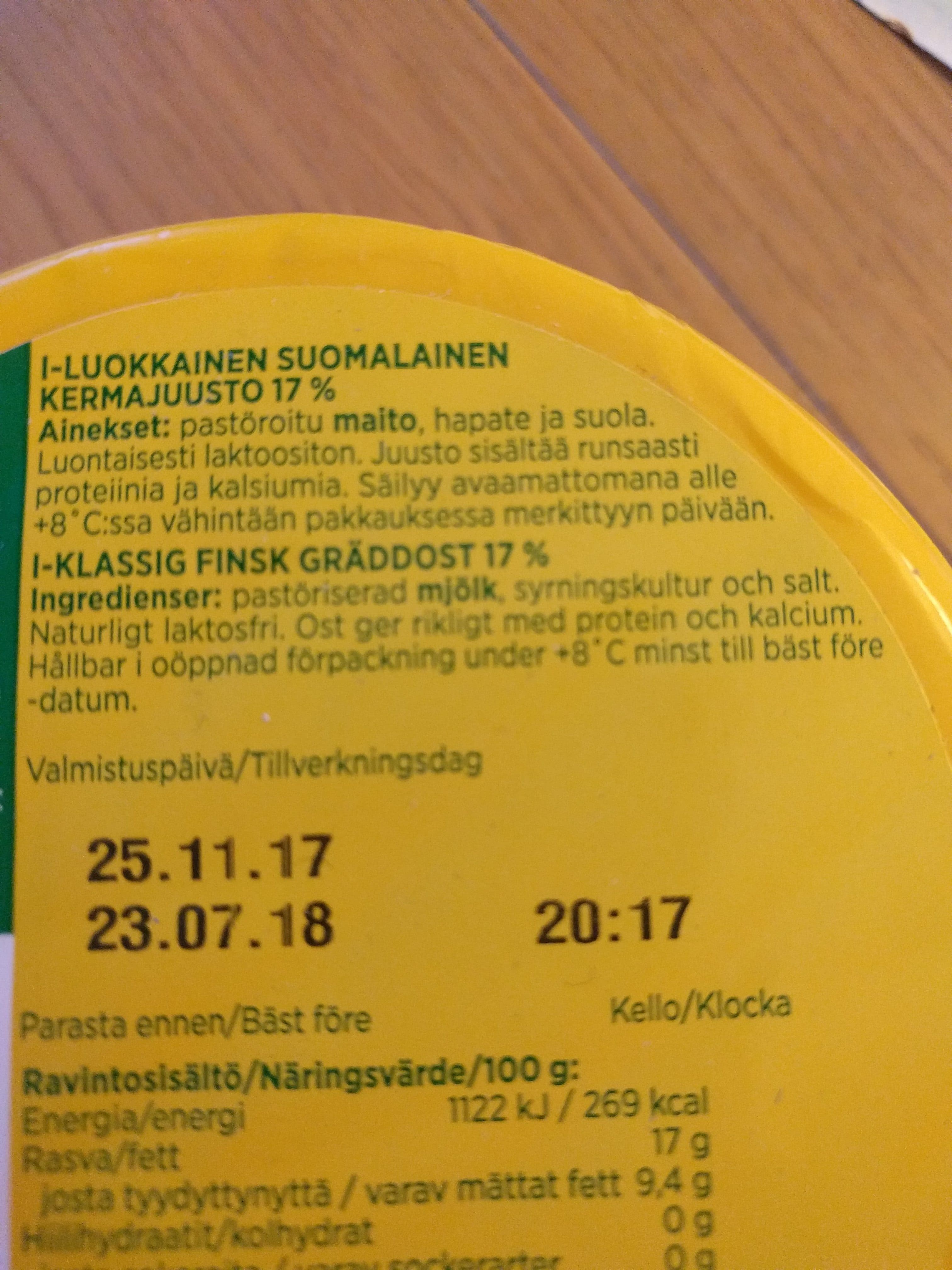 Valio Oltermanni 17% packshot