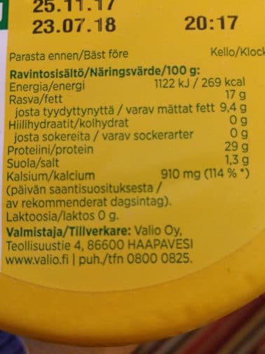 Valio Oltermanni 17% packshot
