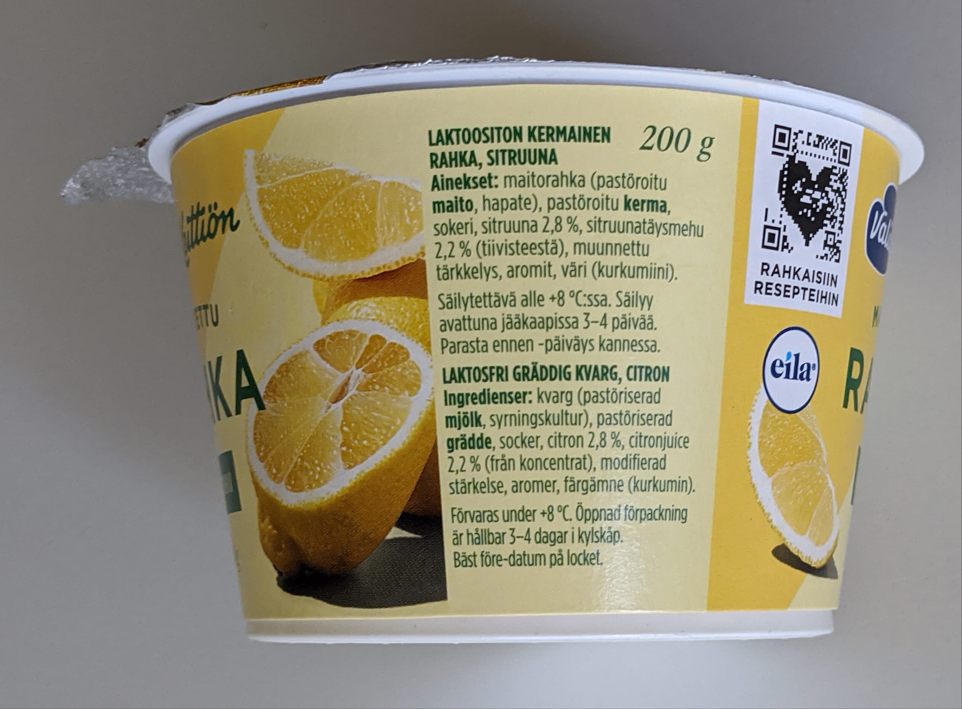 Valio Maustettu Rahka Sitruuna packshot