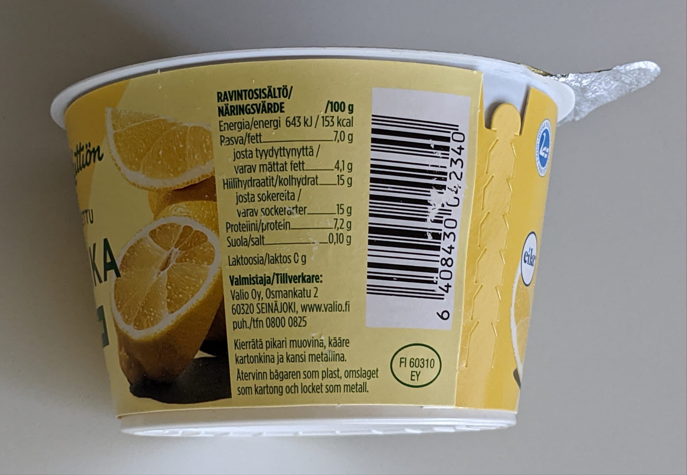 Valio Maustettu Rahka Sitruuna packshot