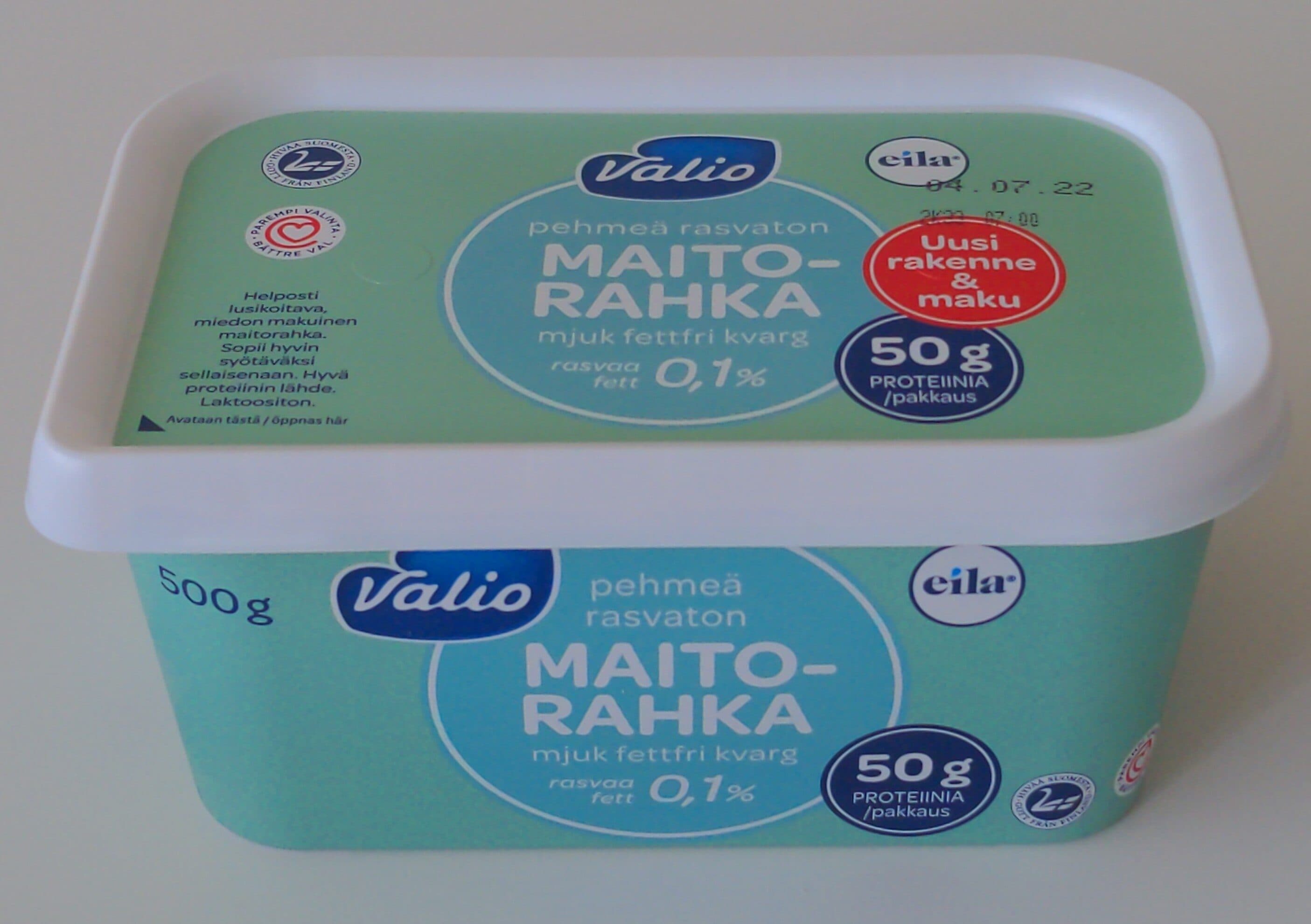 Valio Pehmeä rasvaton maitorahka packshot