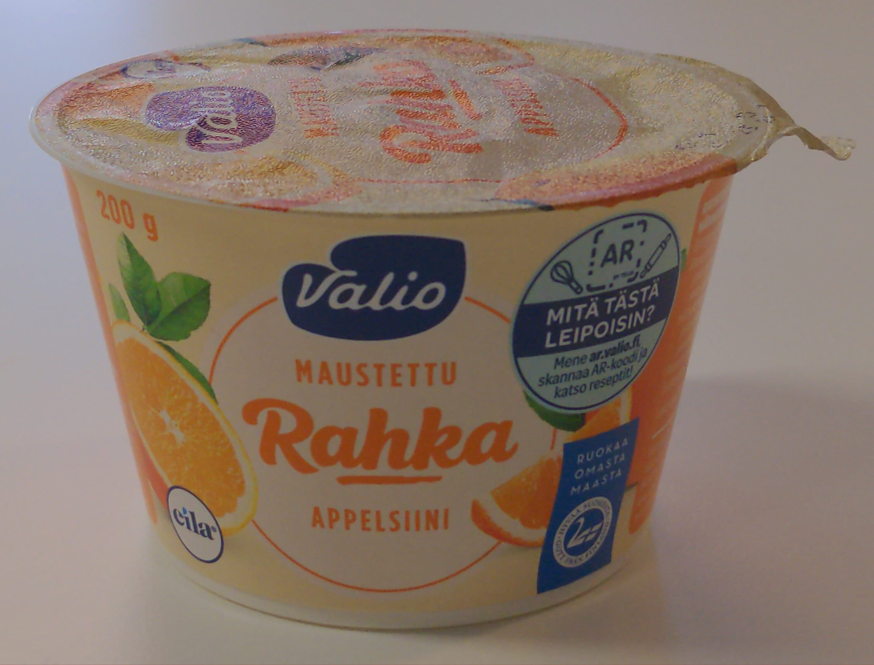 Valio Maustettu rahka appelsiini packshot