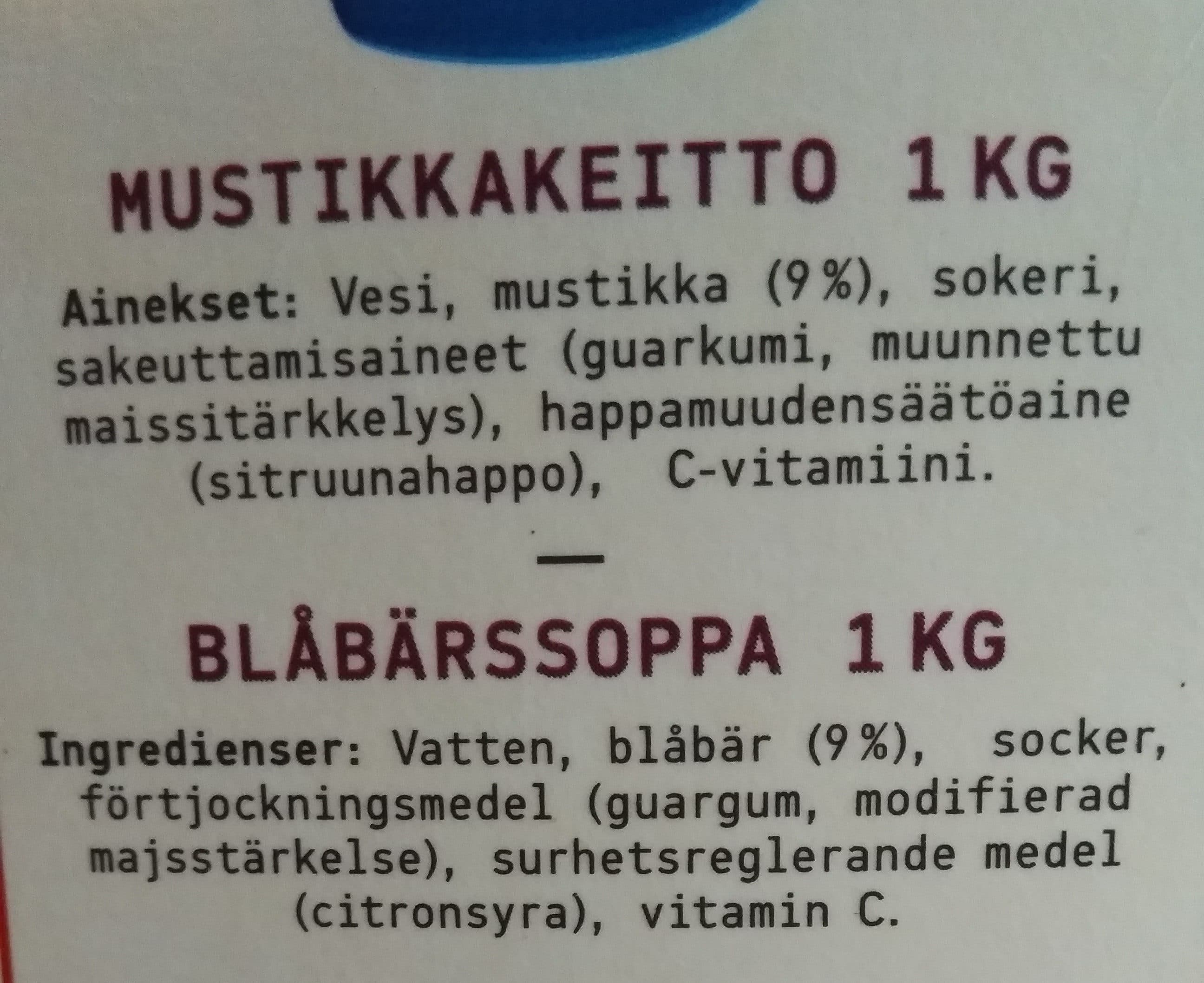 Valio Mustikka keitto packshot