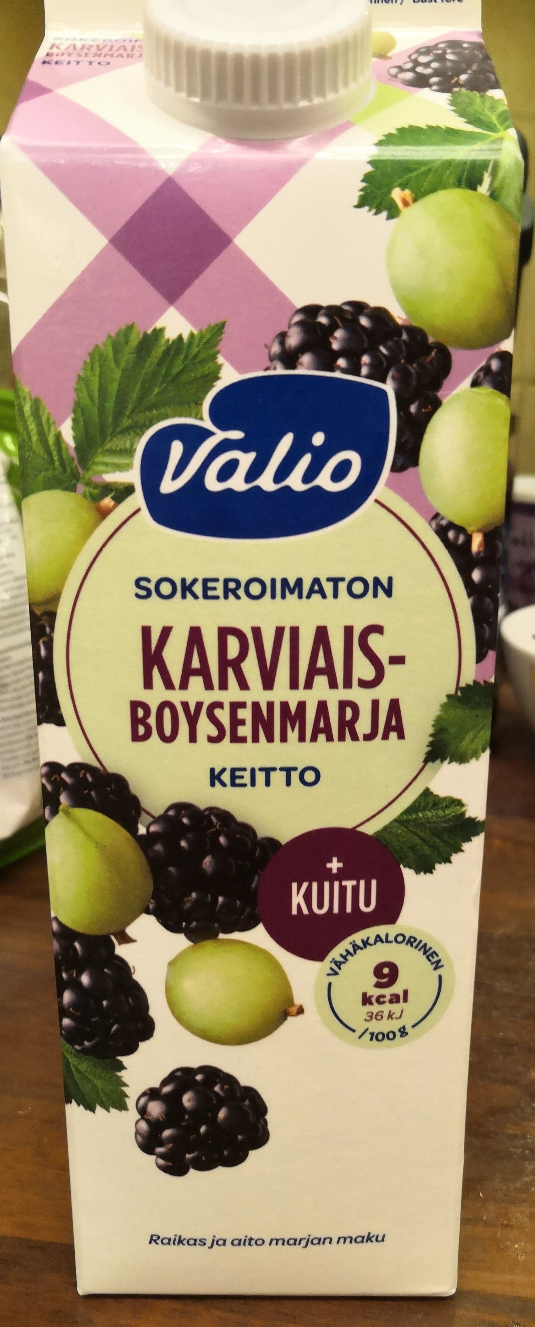 Valio Karviais-boysenmarjakeitto+kuitu sokeroimaton packshot