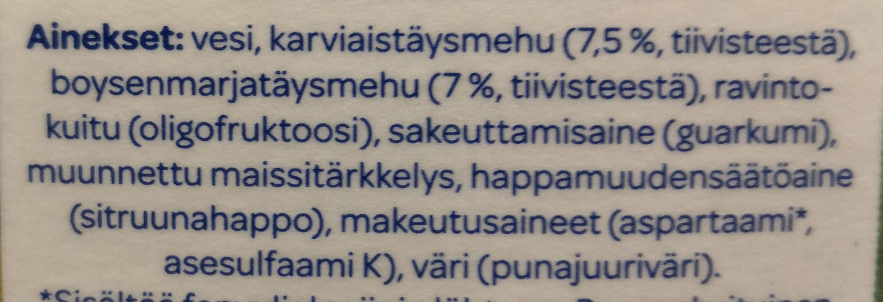 Valio Karviais-boysenmarjakeitto+kuitu sokeroimaton packshot