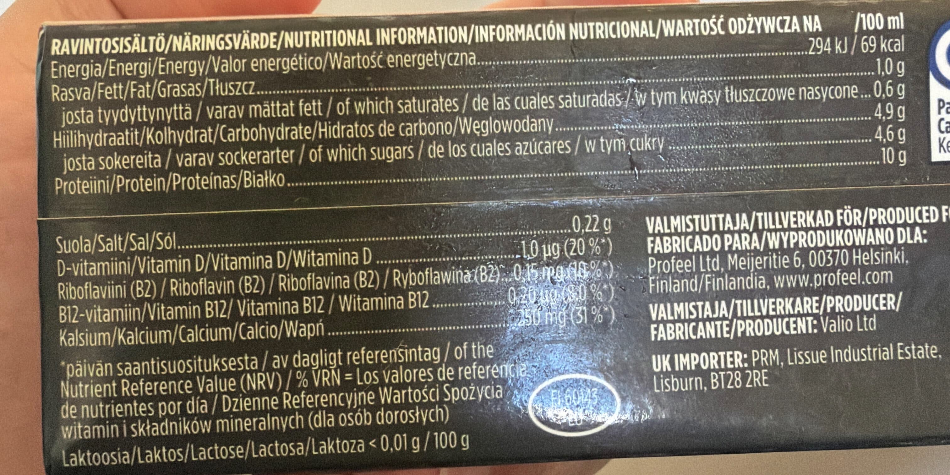 Valio Valio PROfeel Chocolate packshot