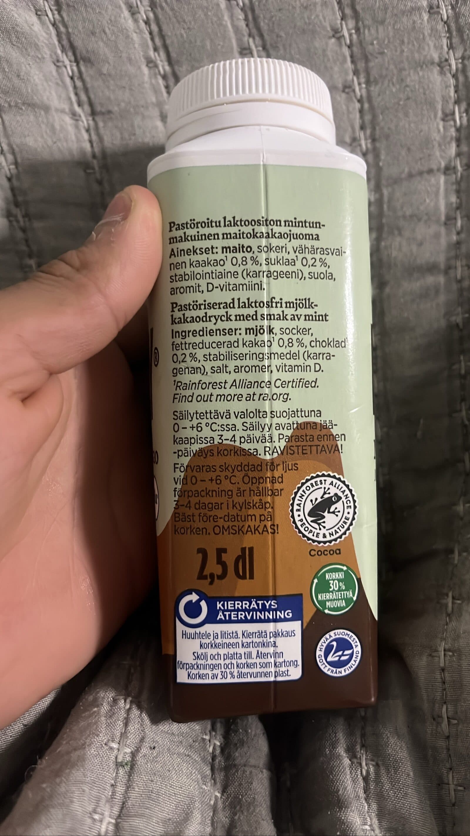 Valio PLAY Mint Chocolate Drink packshot