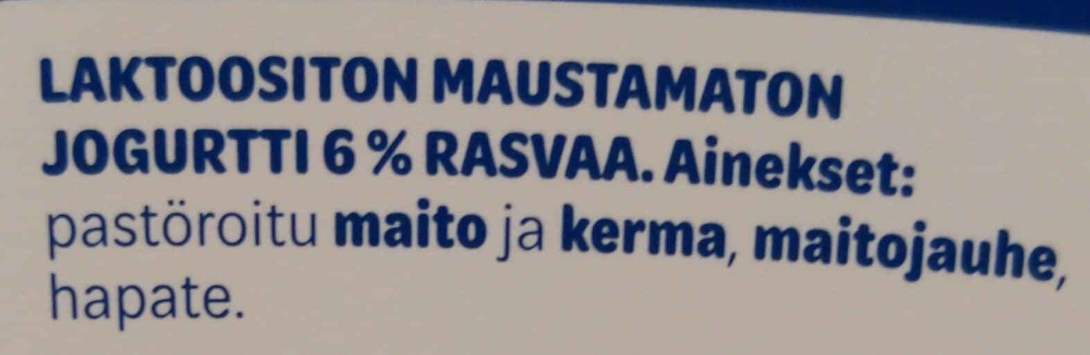 Valio Turkkilainen jogurtti 6% packshot