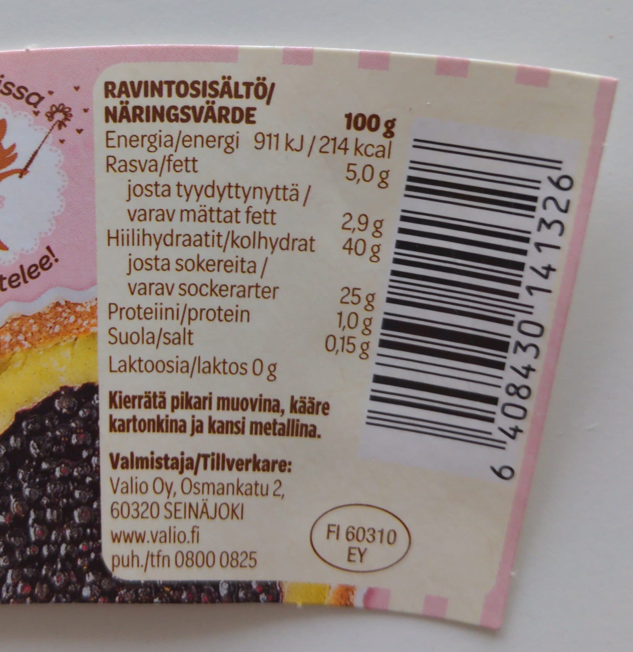 Valio Vaniljakreemi packshot