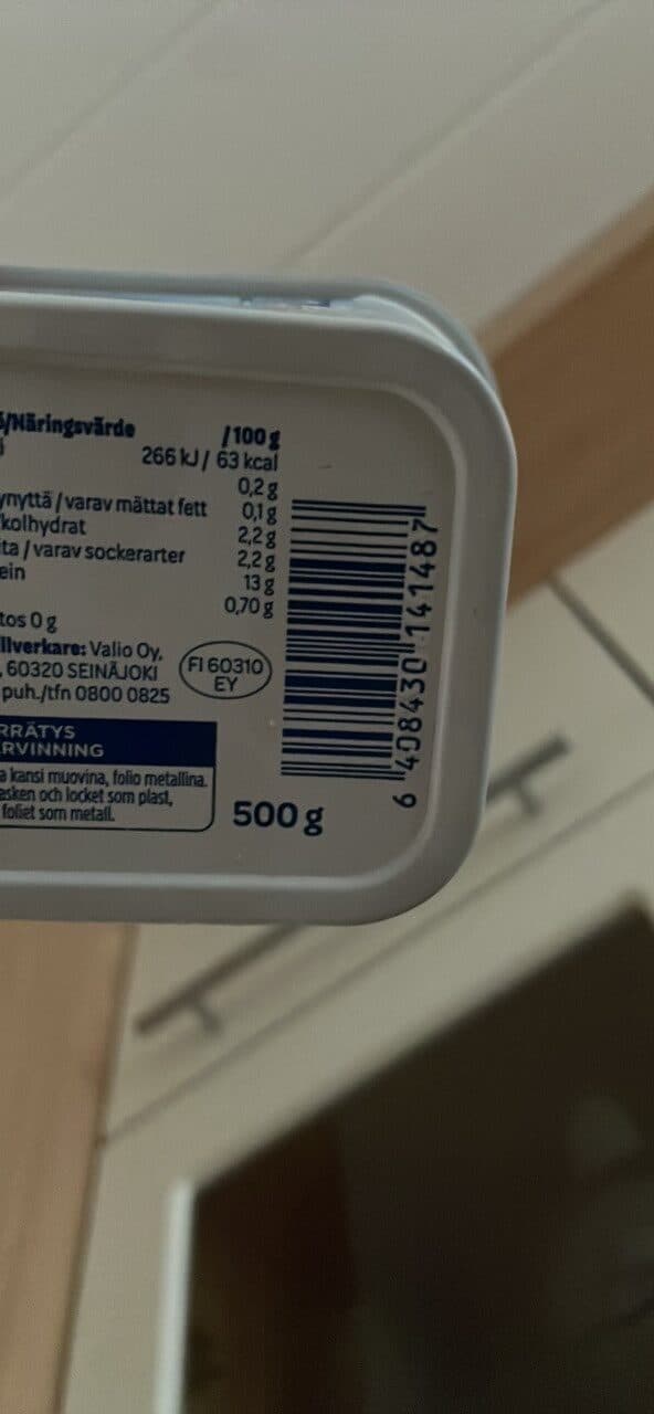 Valio Hyvä suomalainen ARKI RAE rasvaton packshot