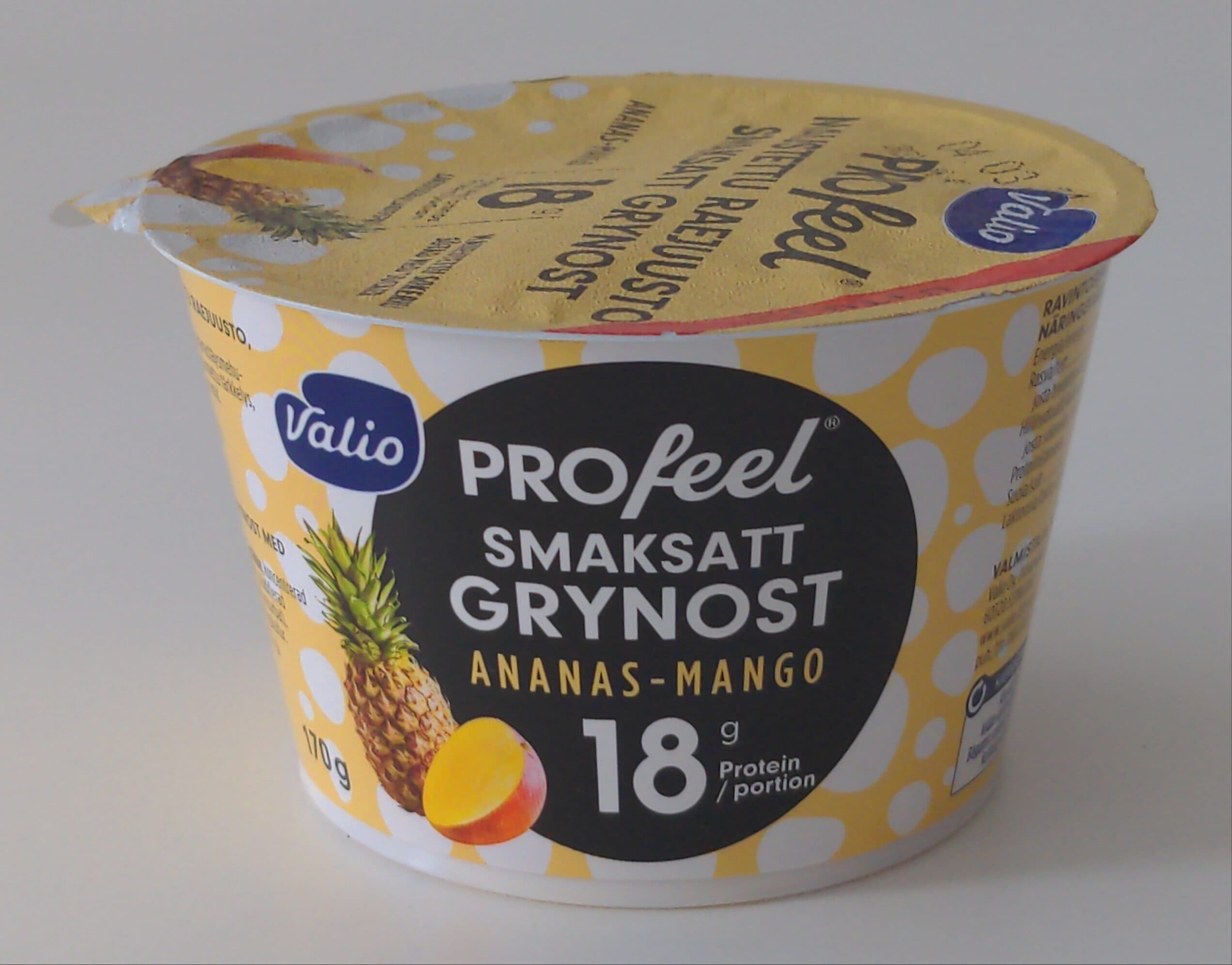 Valio Profeel maustettu raejuusto ananas mango packshot
