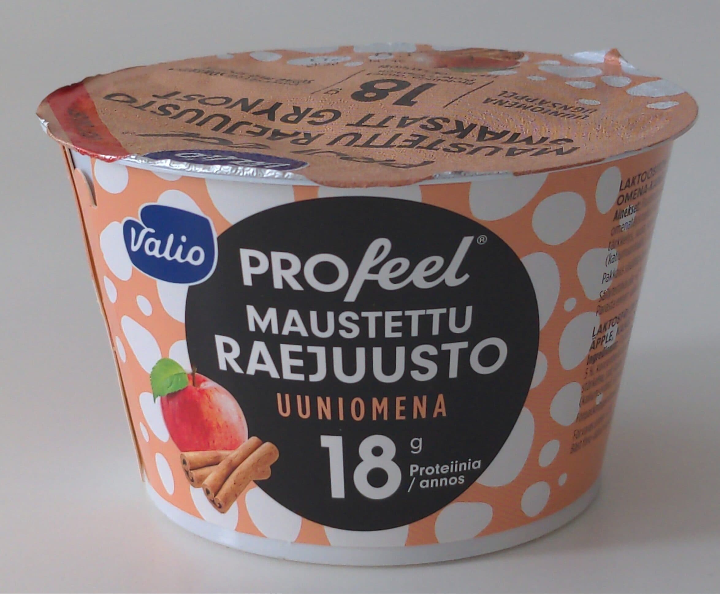 Valio Profeel maustettu raejuusto uuniomena packshot