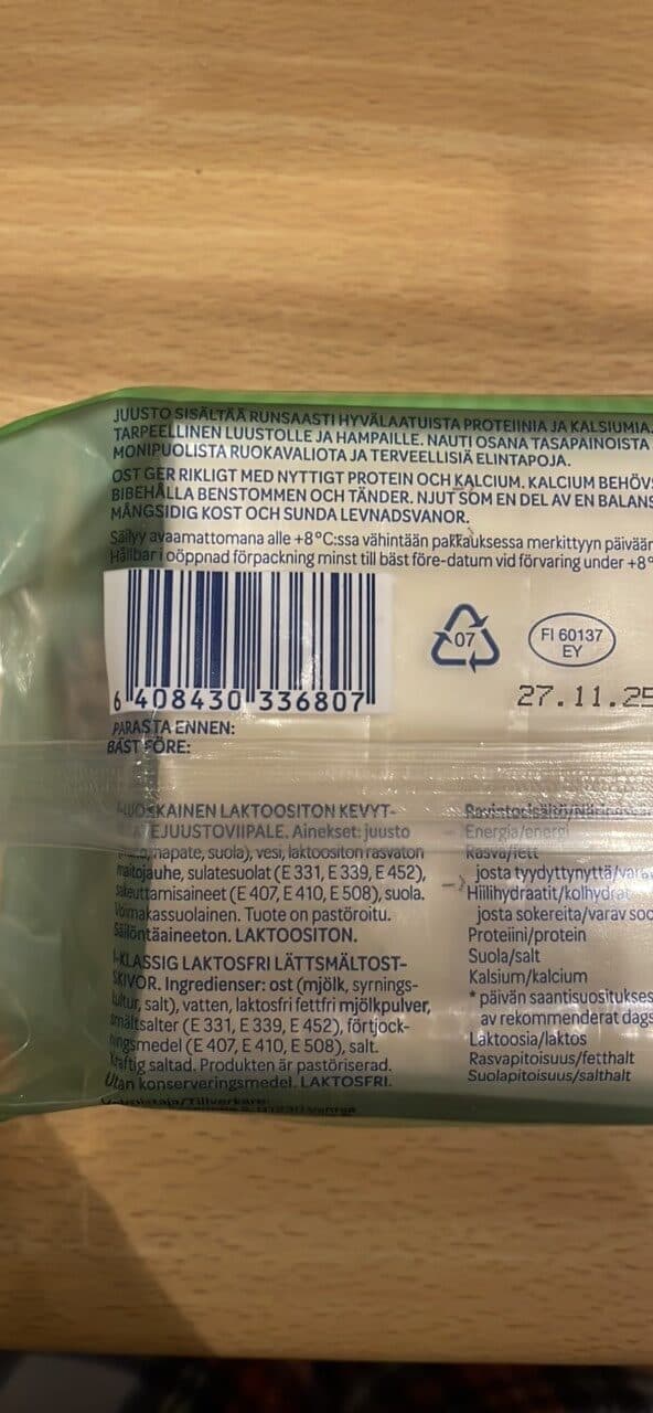 Valio sulatejuustoviipale kevyenraikas 5% packshot
